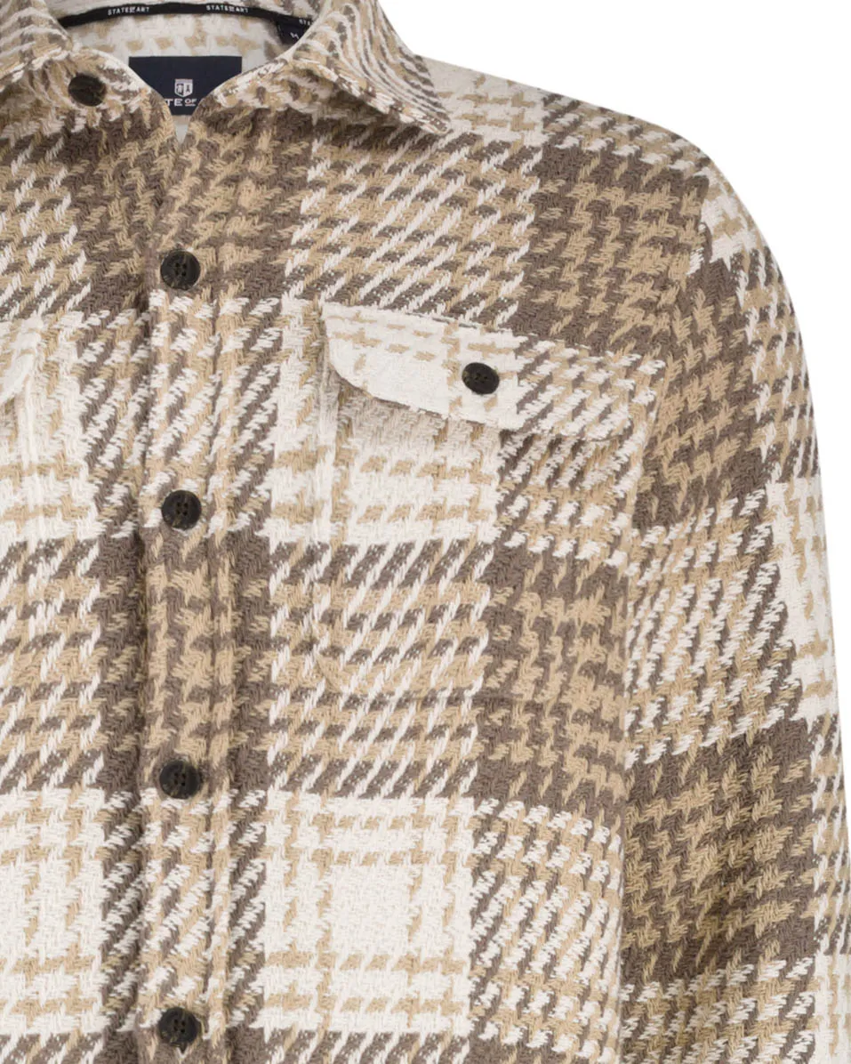 State of Art Casual Overhemd LM Beige 103220-001-XL