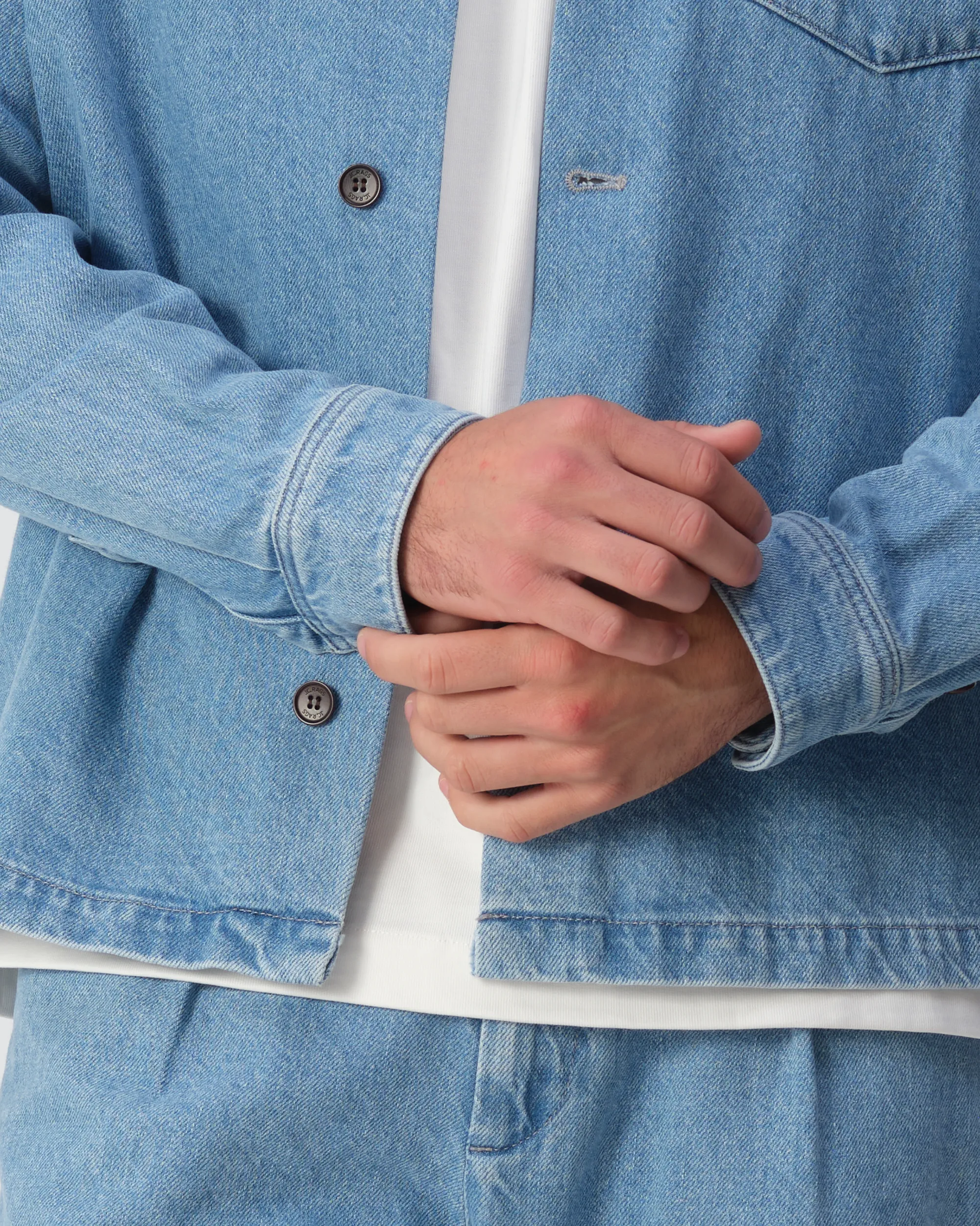 J.C. RAGS Roux Overshirt  Light Blue 103286-001-L