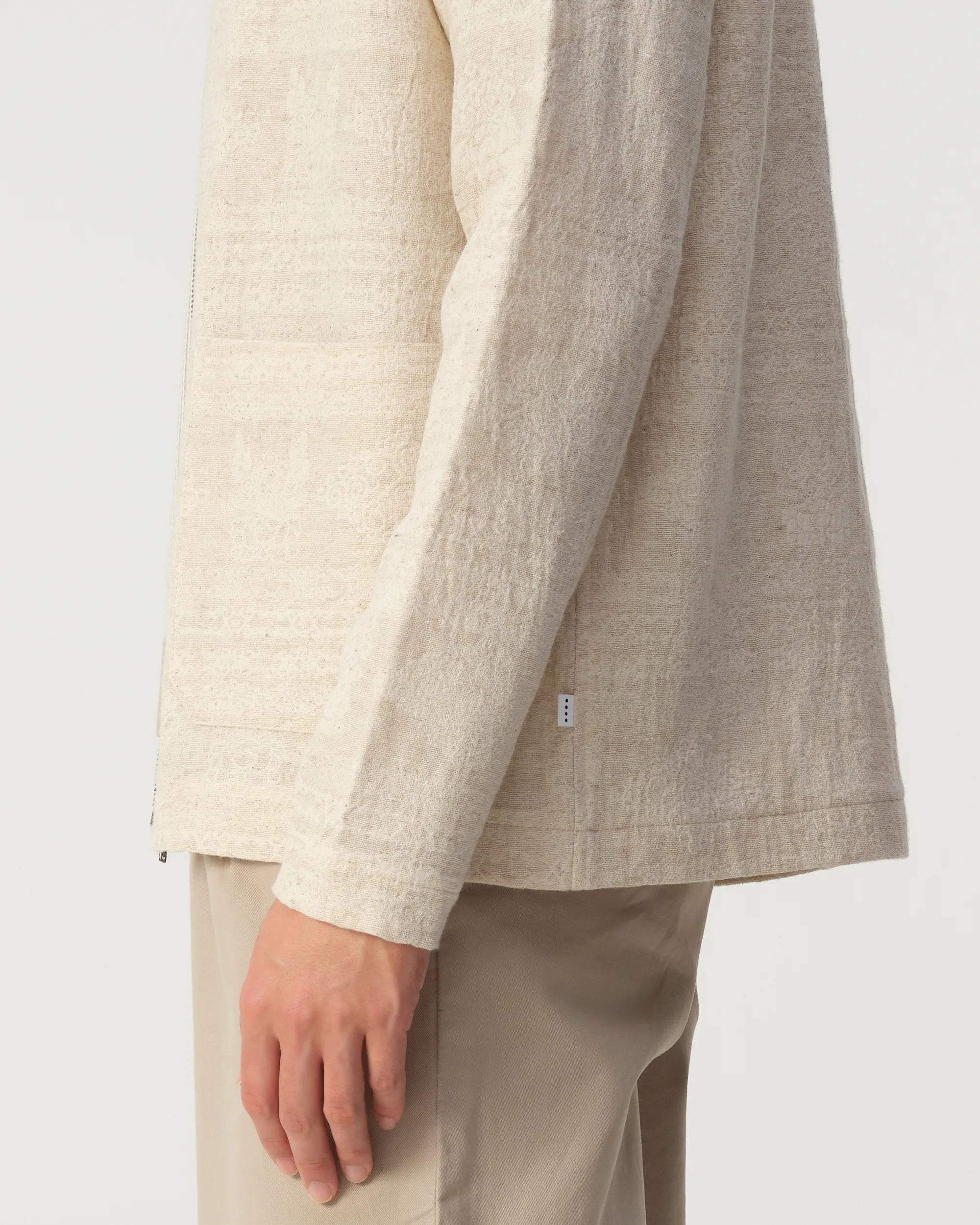 J.C. RAGS - Overshirt Benji Jacquard Sand dessin 103313-001-L