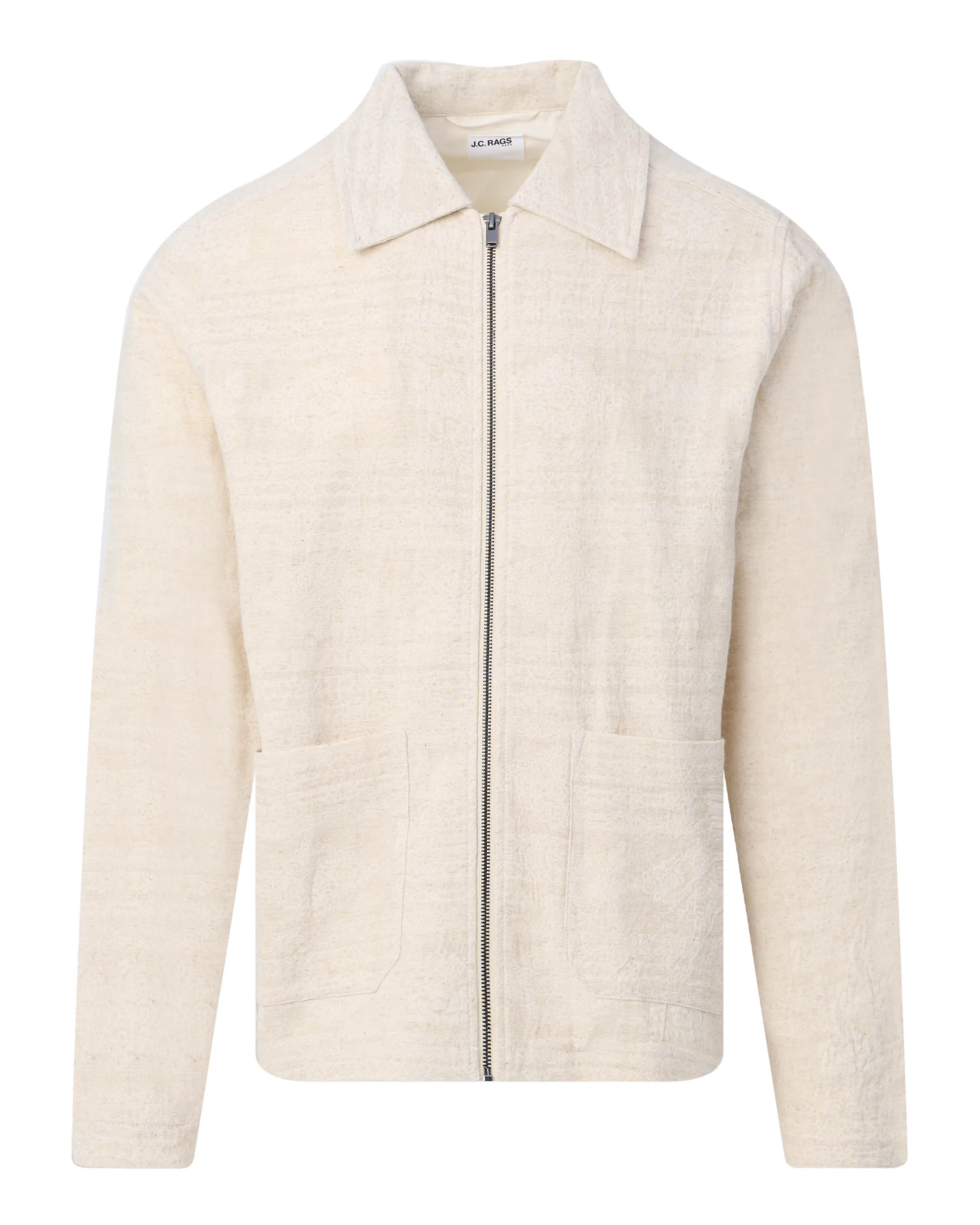 J.C. RAGS - Overshirt Benji Jacquard Sand dessin 103313-001-L