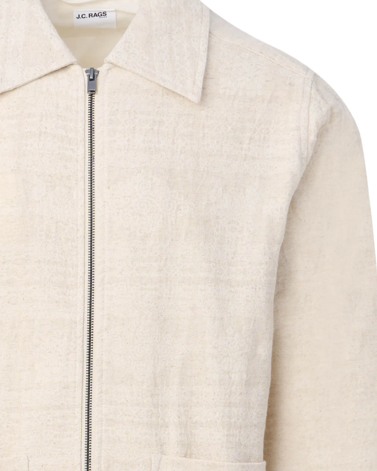 J.C. RAGS - Overshirt Benji Jacquard Sand dessin 103313-001-L