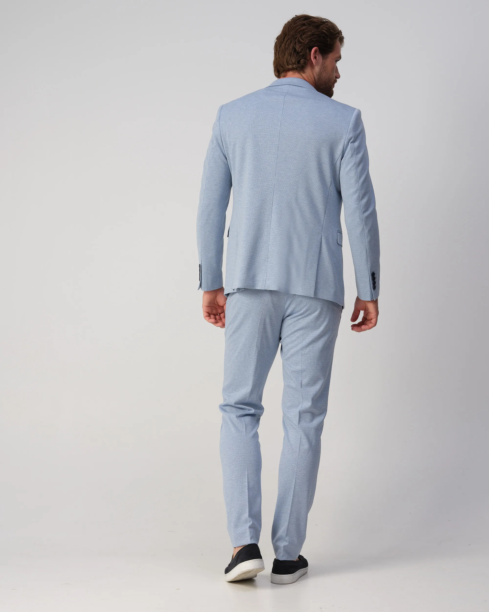 Runway PARTY - Mix & match jacket Romeo L.blauw kleine ruit 103322-001-46