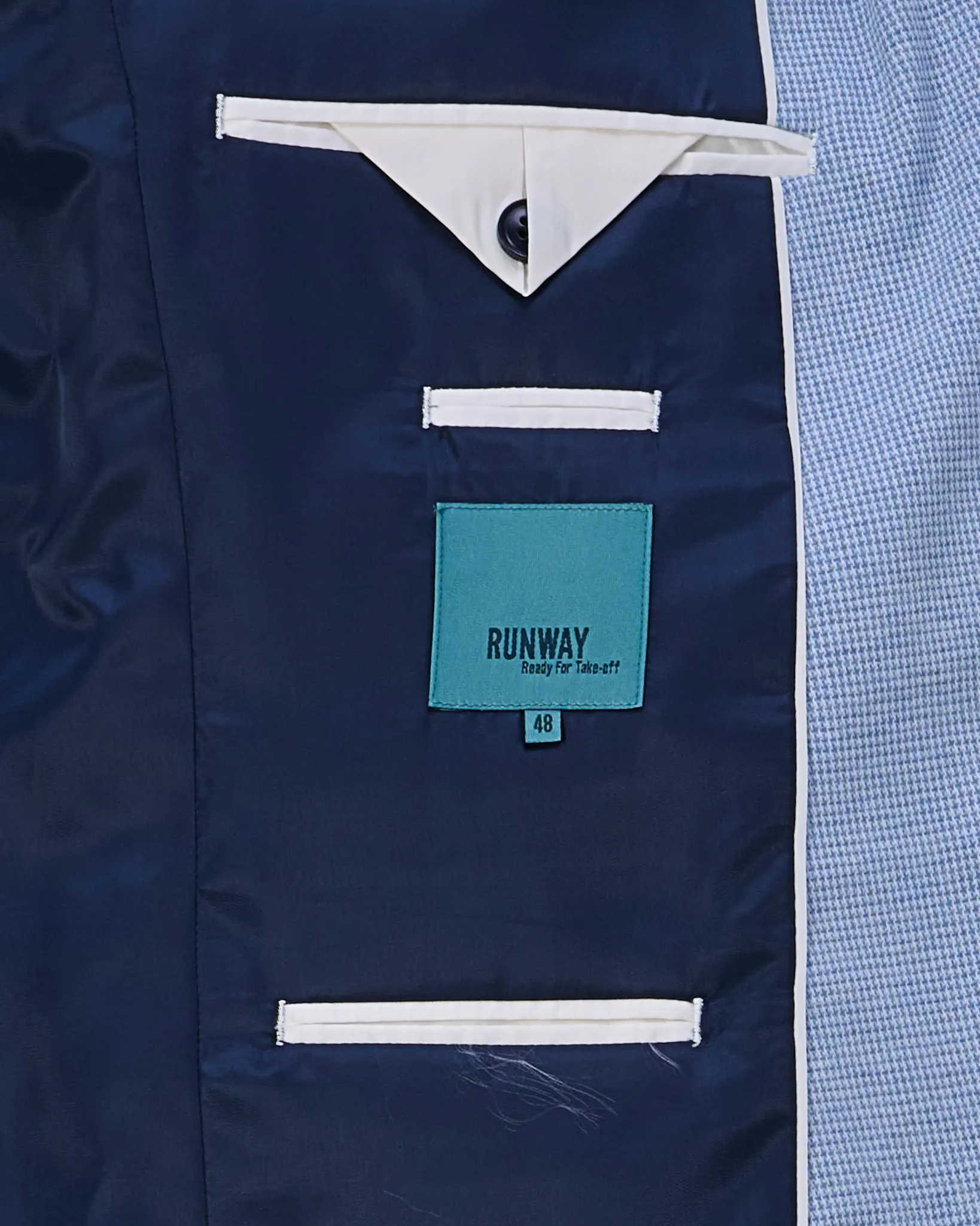 Runway PARTY - Mix & match jacket Romeo L.blauw kleine ruit 103322-001-46