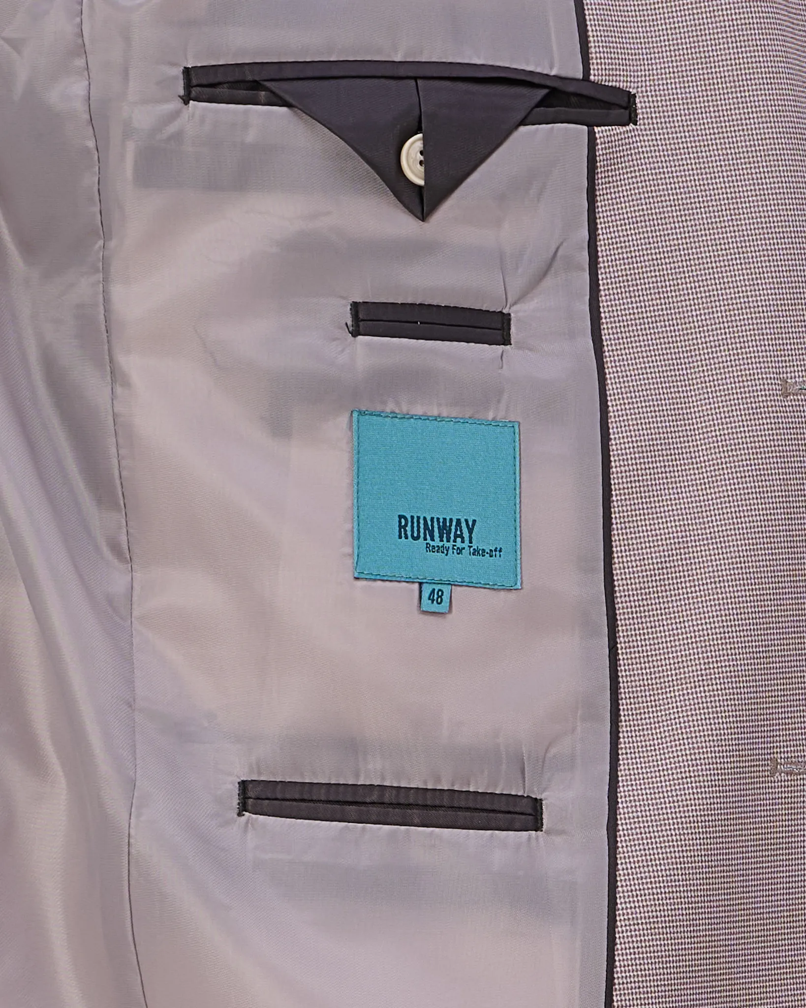 Runway PARTY - Mix & match jacket Romeo Beige kleine ruit 103323-001-46