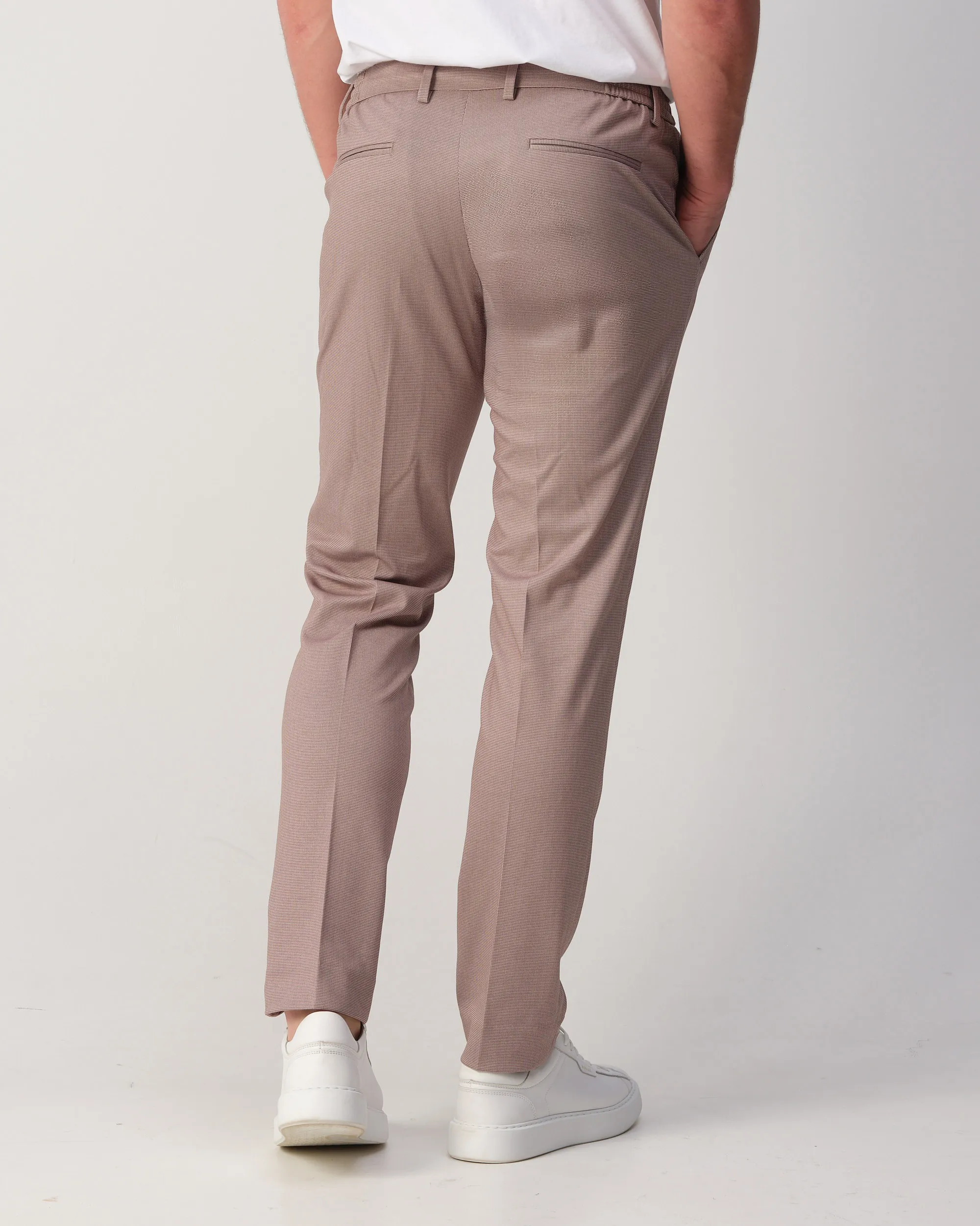 Runway PARTY - Mix & match trousers Matteo Beige kleine ruit 103325-001-46