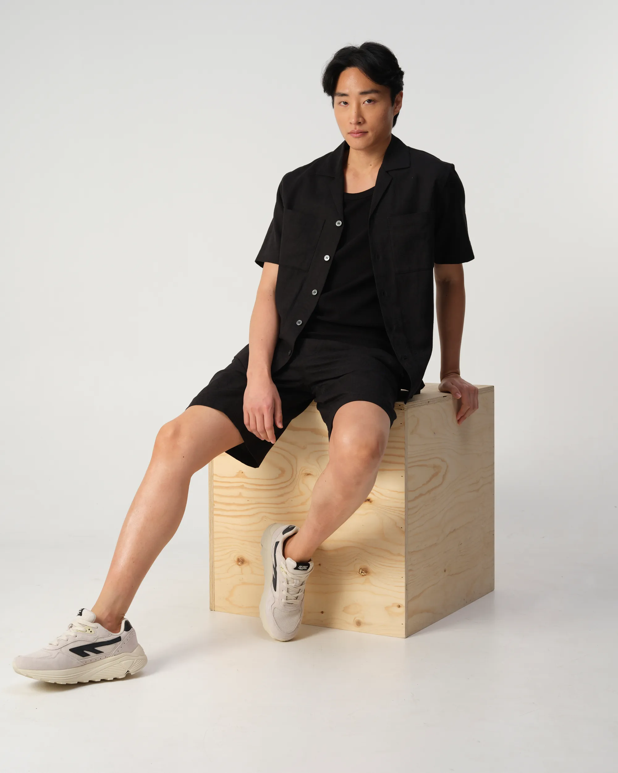 J.C. RAGS Andy Jacquard Short  Zwart dessin 103326-001-L