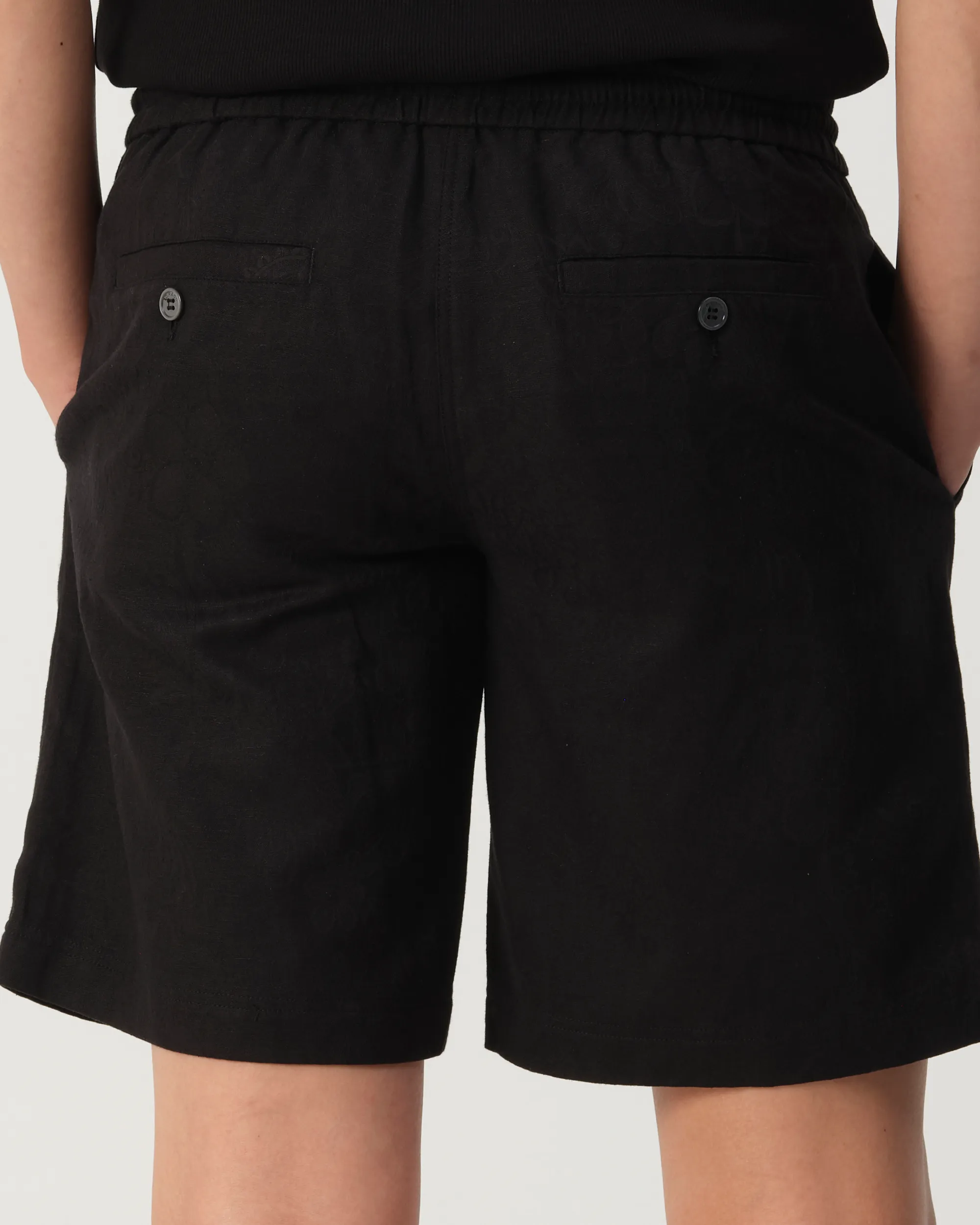 J.C. RAGS Andy Jacquard Short  Zwart dessin 103326-001-L