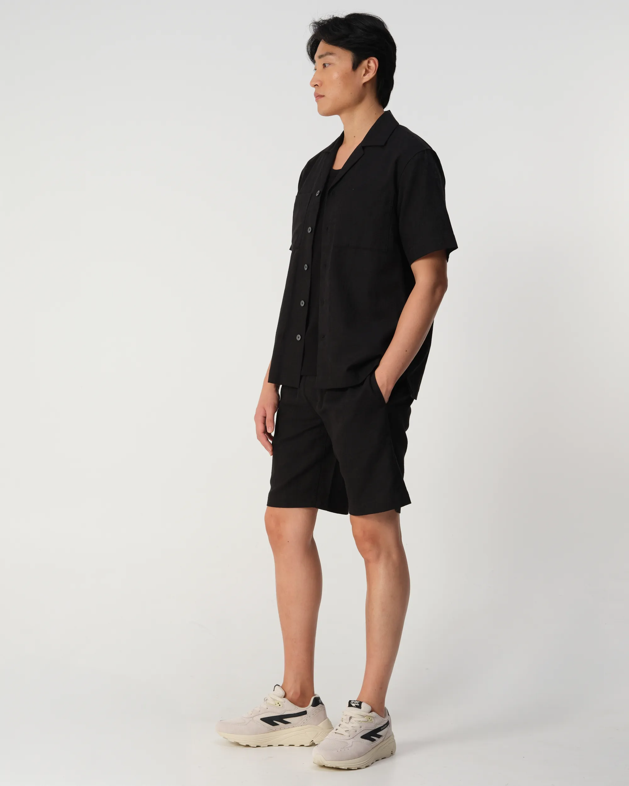 J.C. RAGS Aaron Jacquard Casual Overhemd Zwart dessin 103329-001-L