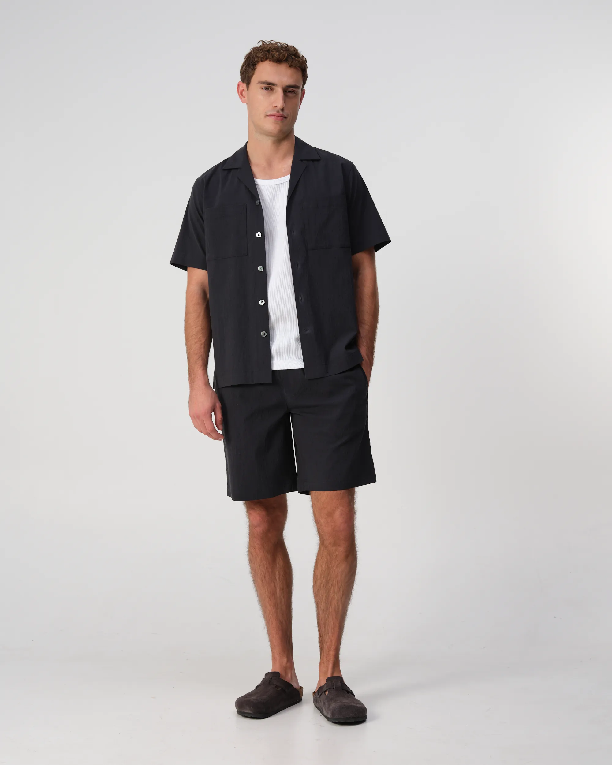 J.C. RAGS Aaron Wrinkle Casual Overhemd Sky Captain 103330-002-L