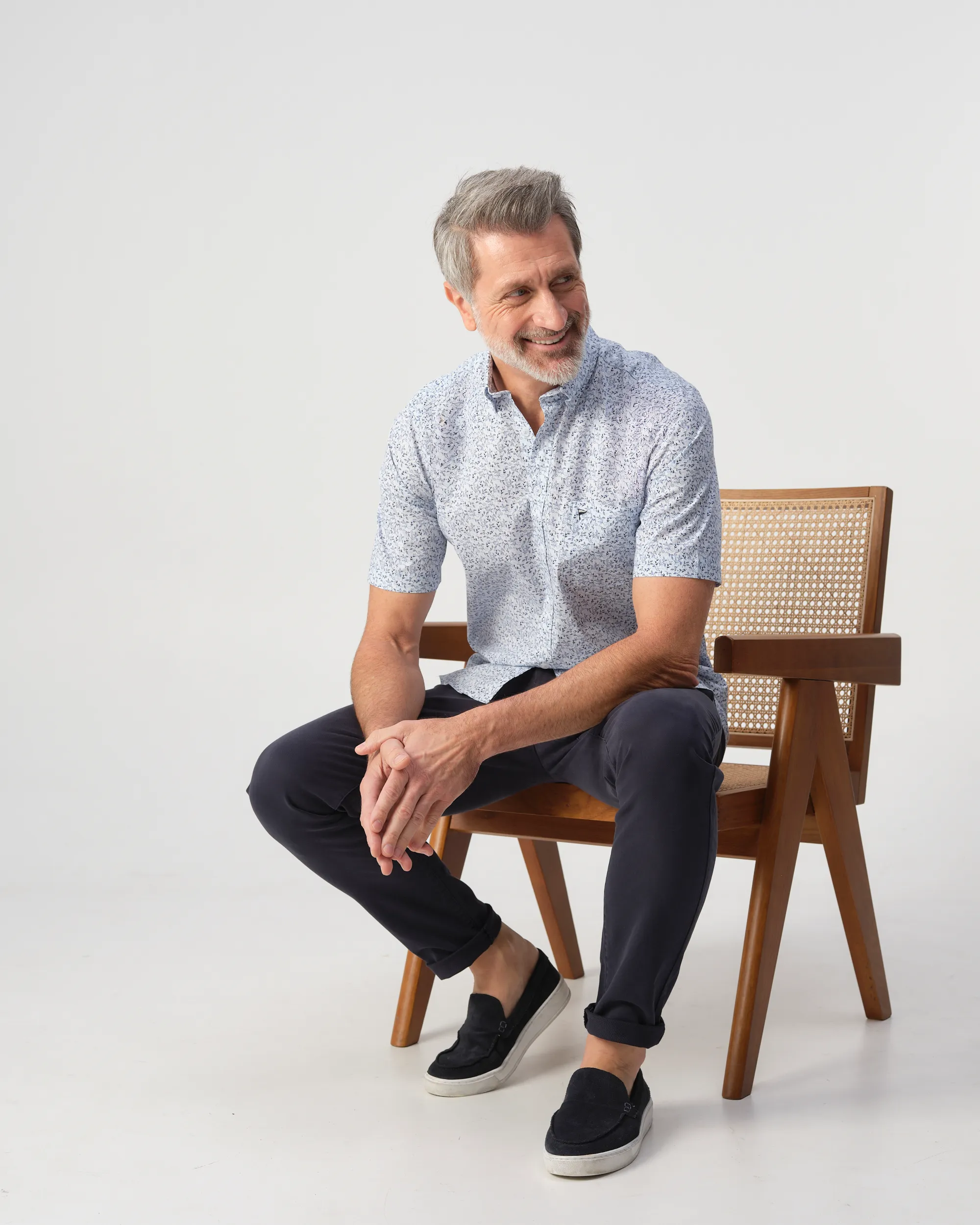 Campbell Ranger Casual Overhemd Chambray Blue 103384-001-L