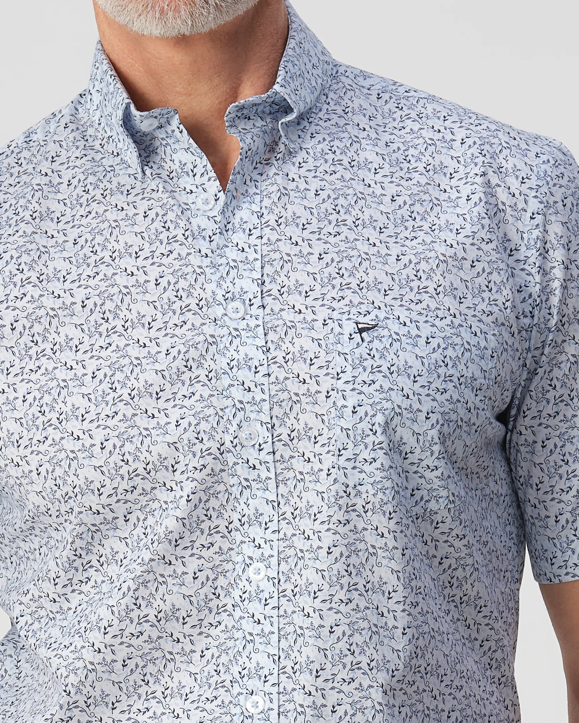 Campbell Ranger Casual Overhemd Chambray Blue 103384-001-L