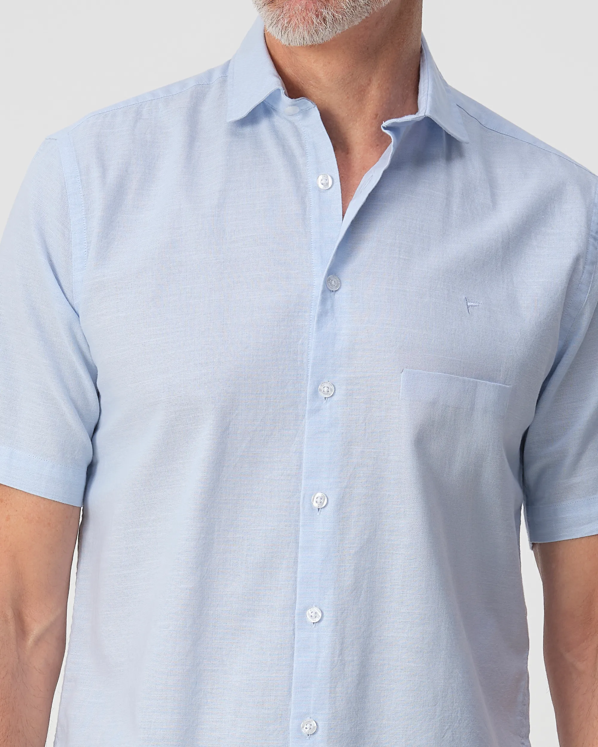 Campbell Colby Casual Overhemd Chambray Blue 103389-002-L