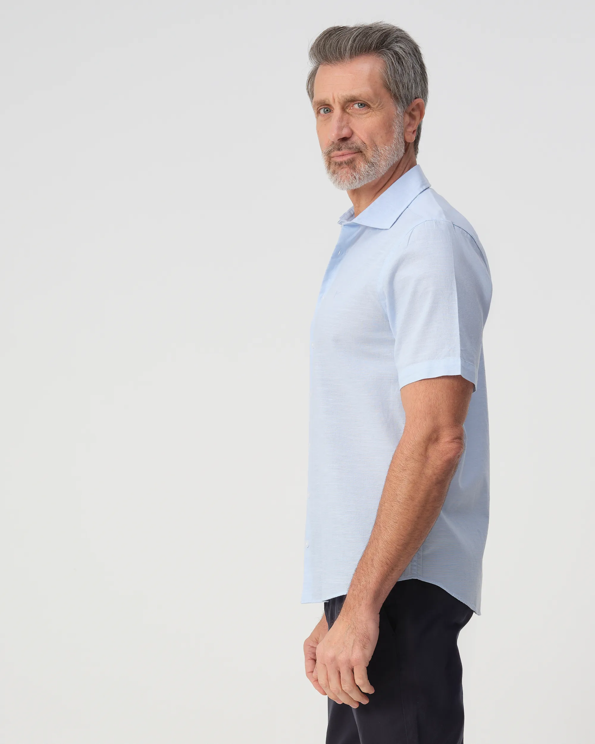 Campbell Colby Casual Overhemd Chambray Blue 103389-002-L