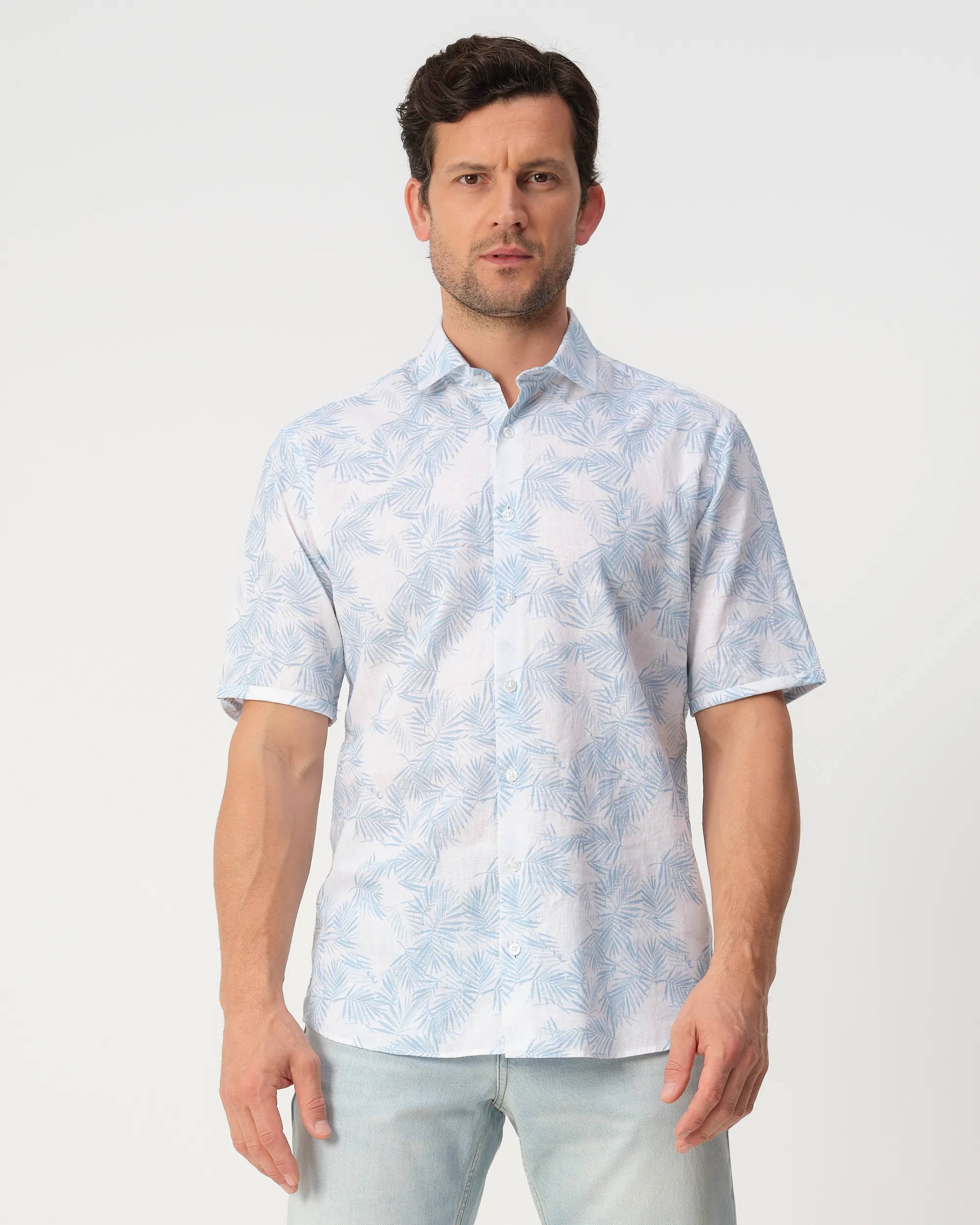 Campbell Lennard Casual Overhemd Chambray Blue 103391-001-L