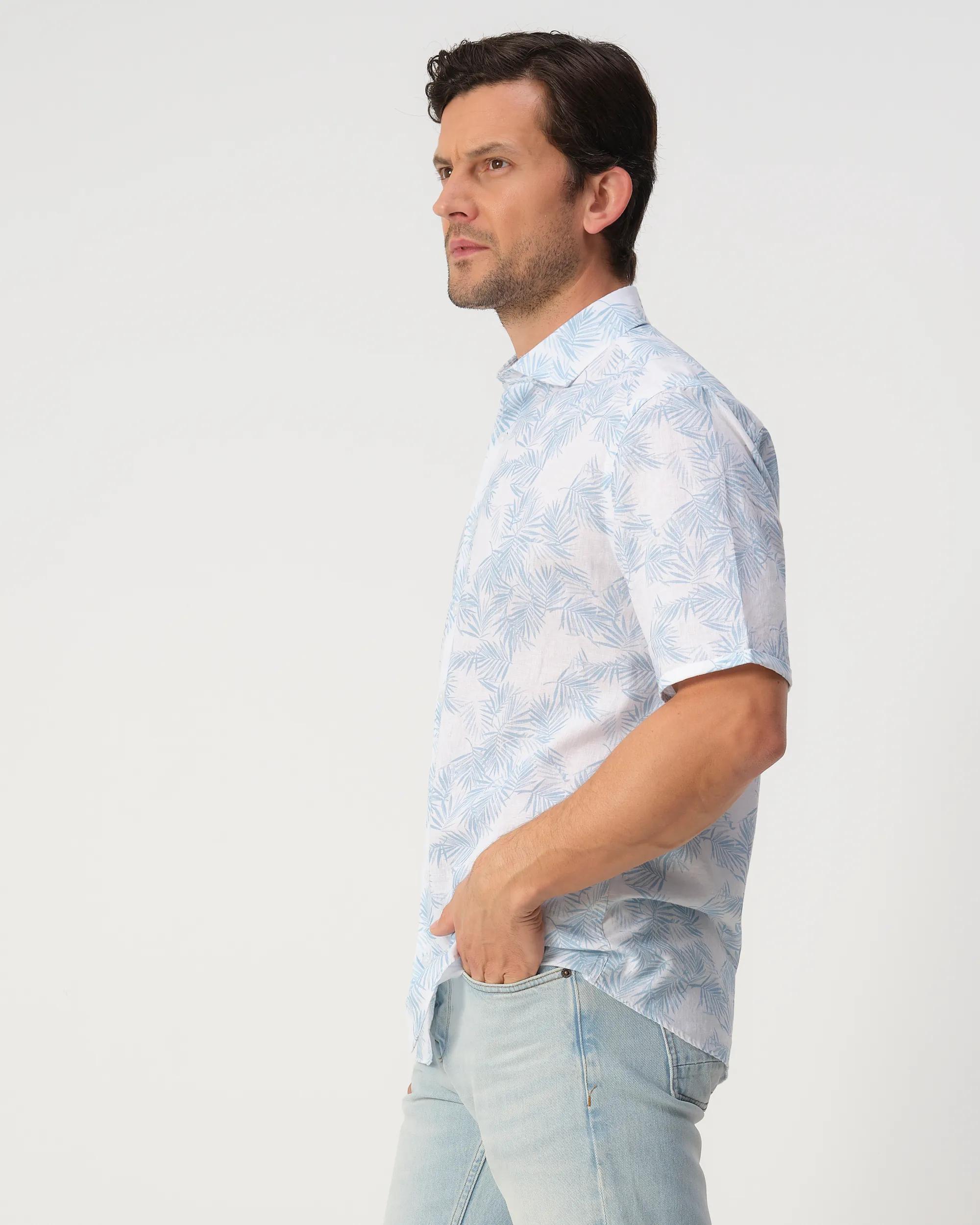 Campbell Lennard Casual Overhemd Chambray Blue 103391-001-L