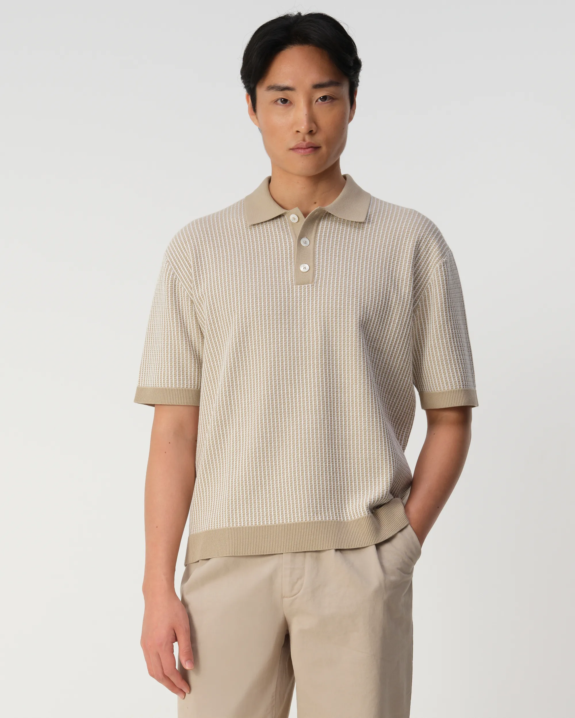 J.C. RAGS Dale Polo Plaza taupe 103463-001-L