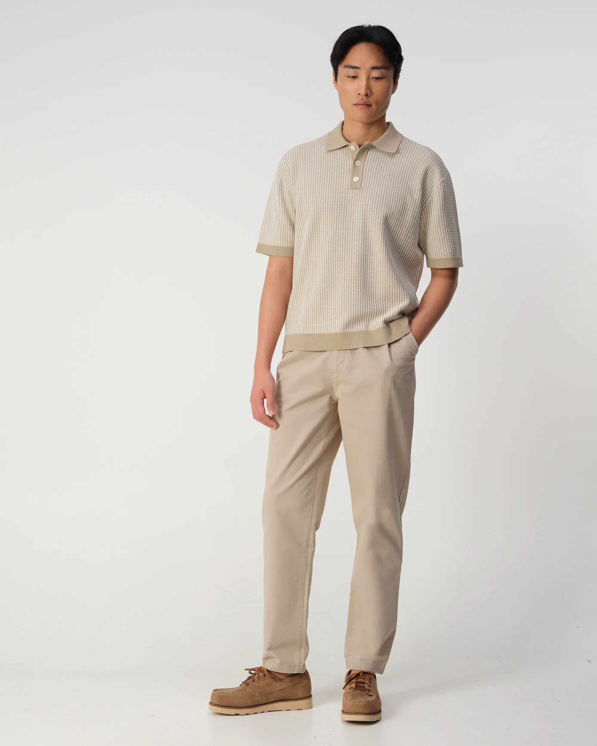J.C. RAGS Dale Polo Plaza taupe 103463-001-L
