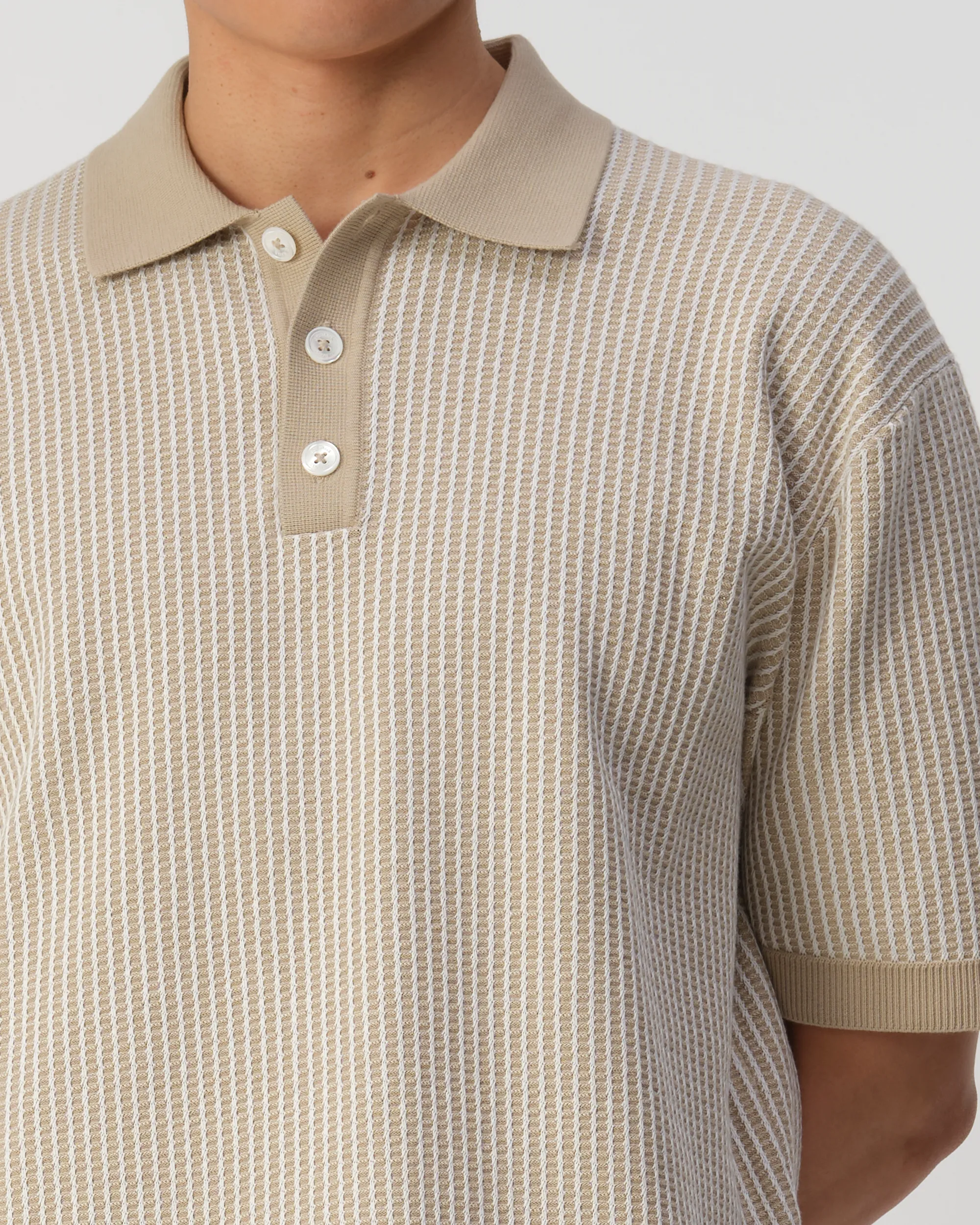 J.C. RAGS Dale Polo Plaza taupe 103463-001-L