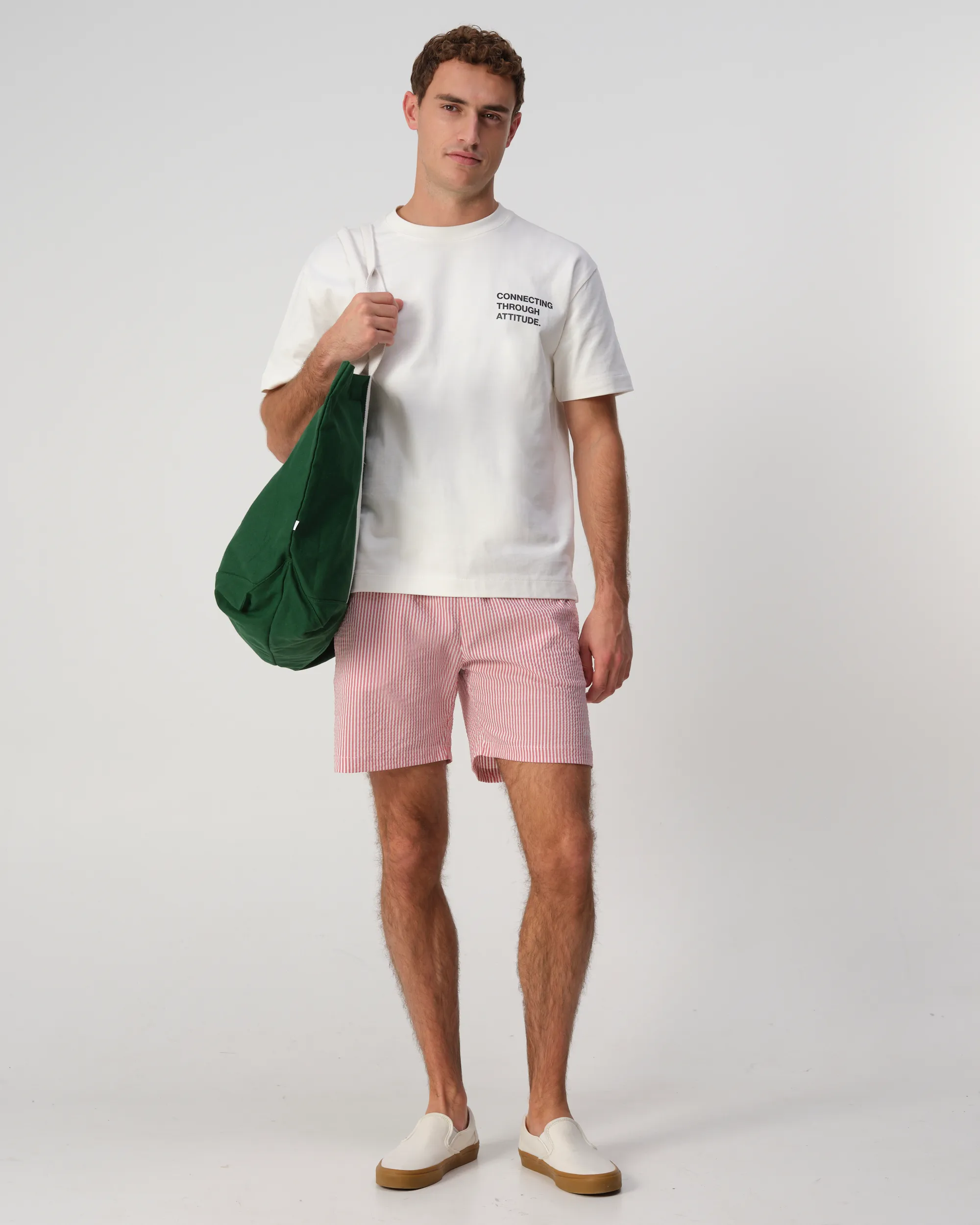 J.C. RAGS - Swim short Axel Rood streep 103518-001-L