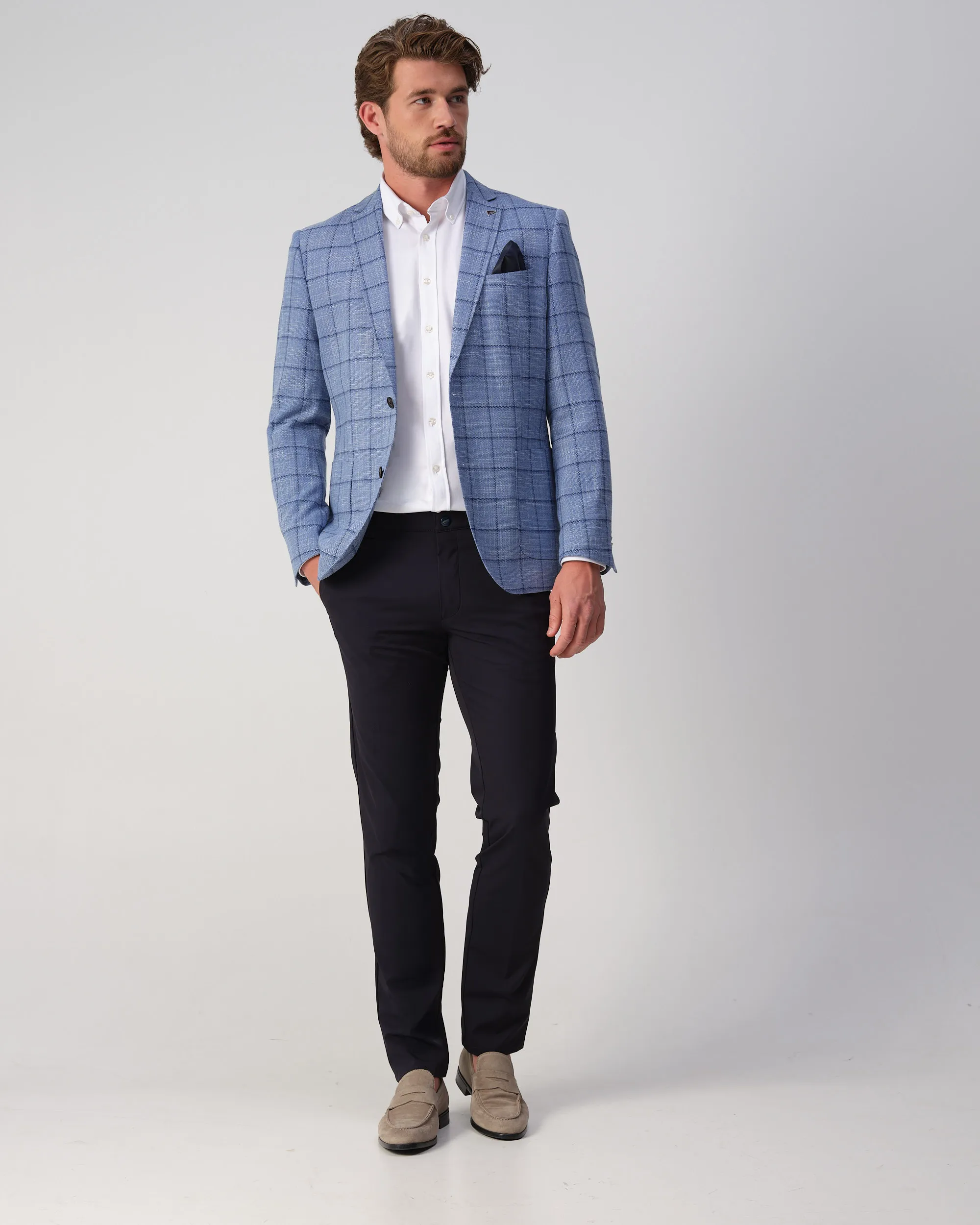 Campbell Templer Colbert Blauw grote ruit 103522-002-48
