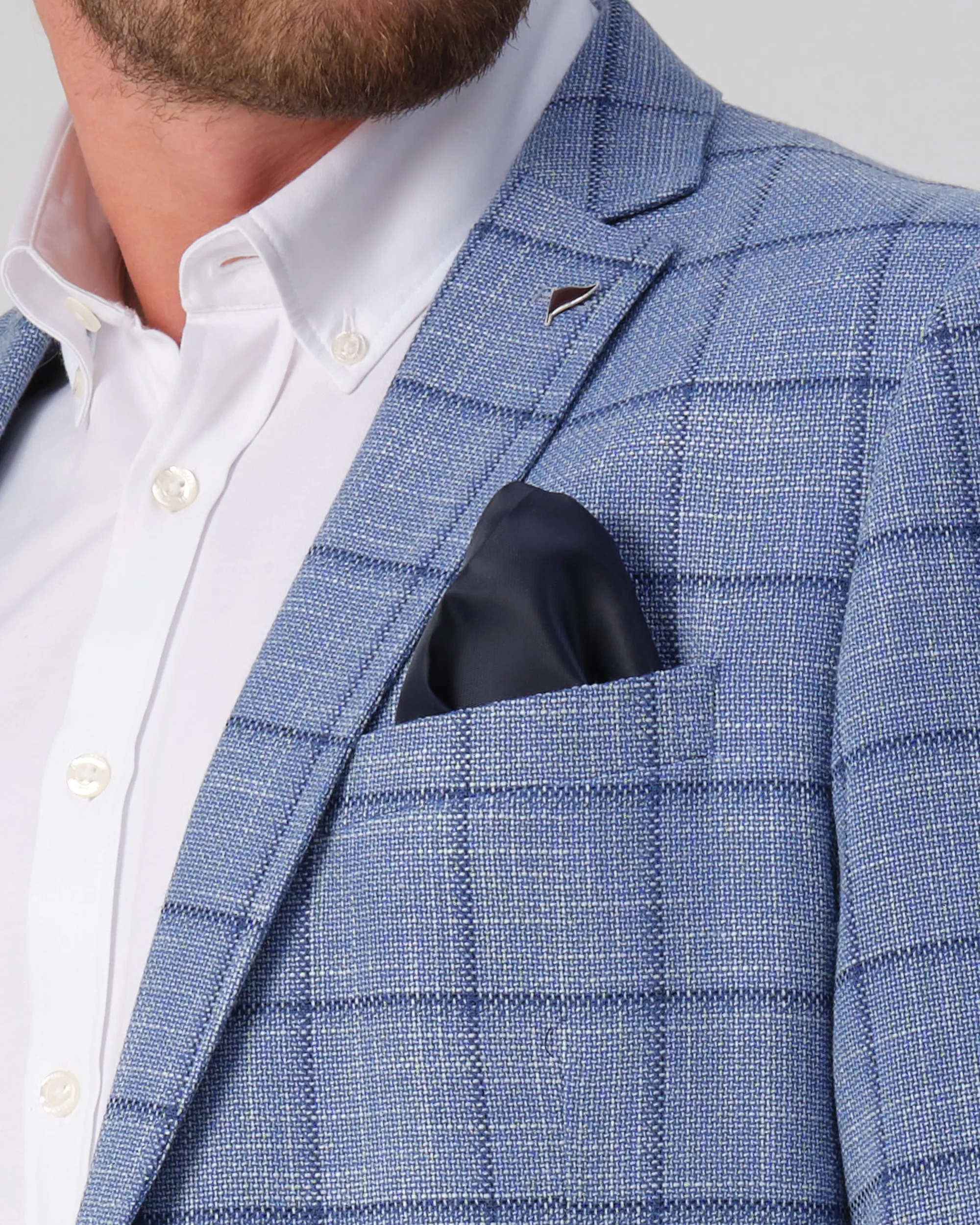 Campbell Templer Colbert Blauw grote ruit 103522-002-48