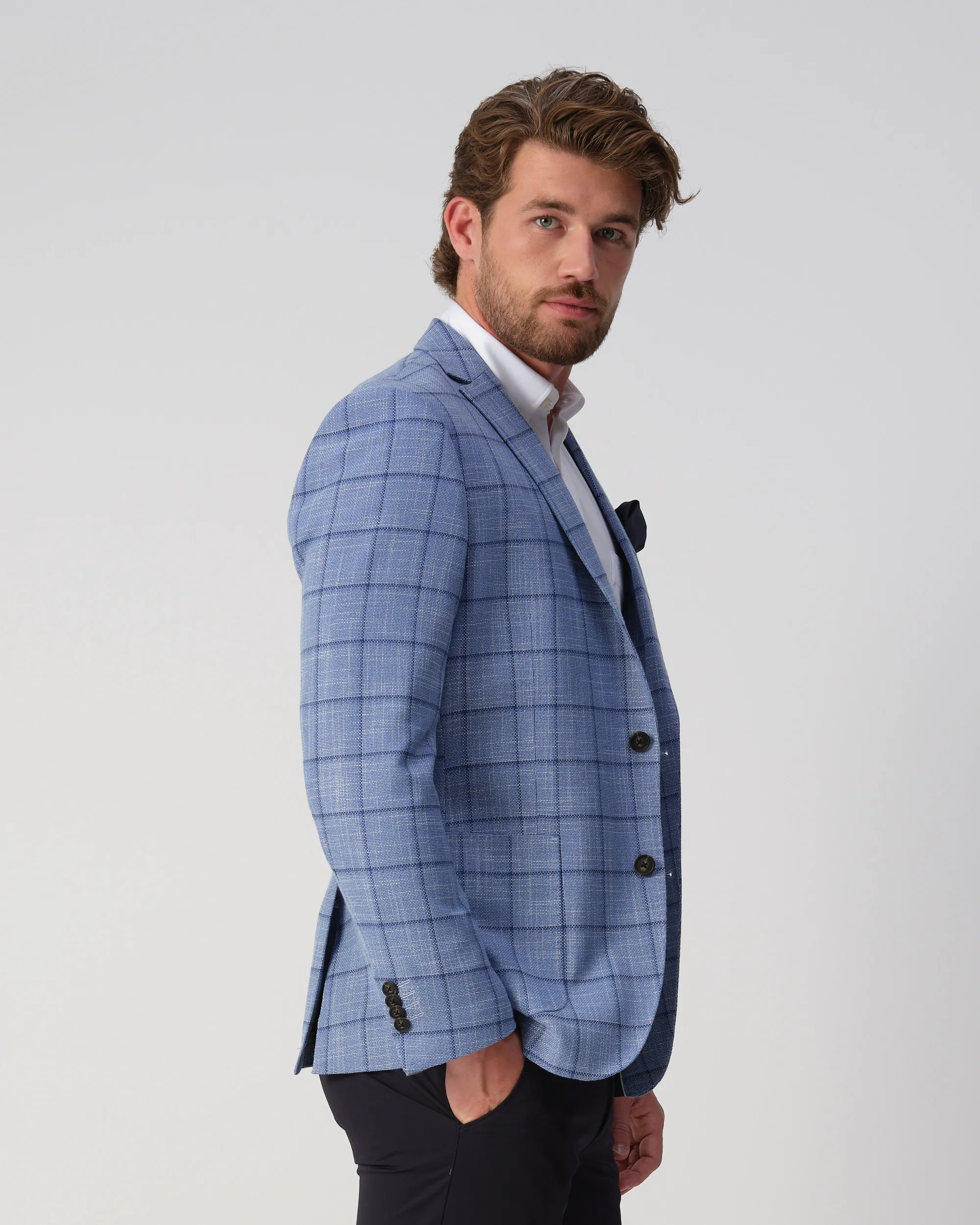 Campbell Templer Colbert Blauw grote ruit 103522-002-48