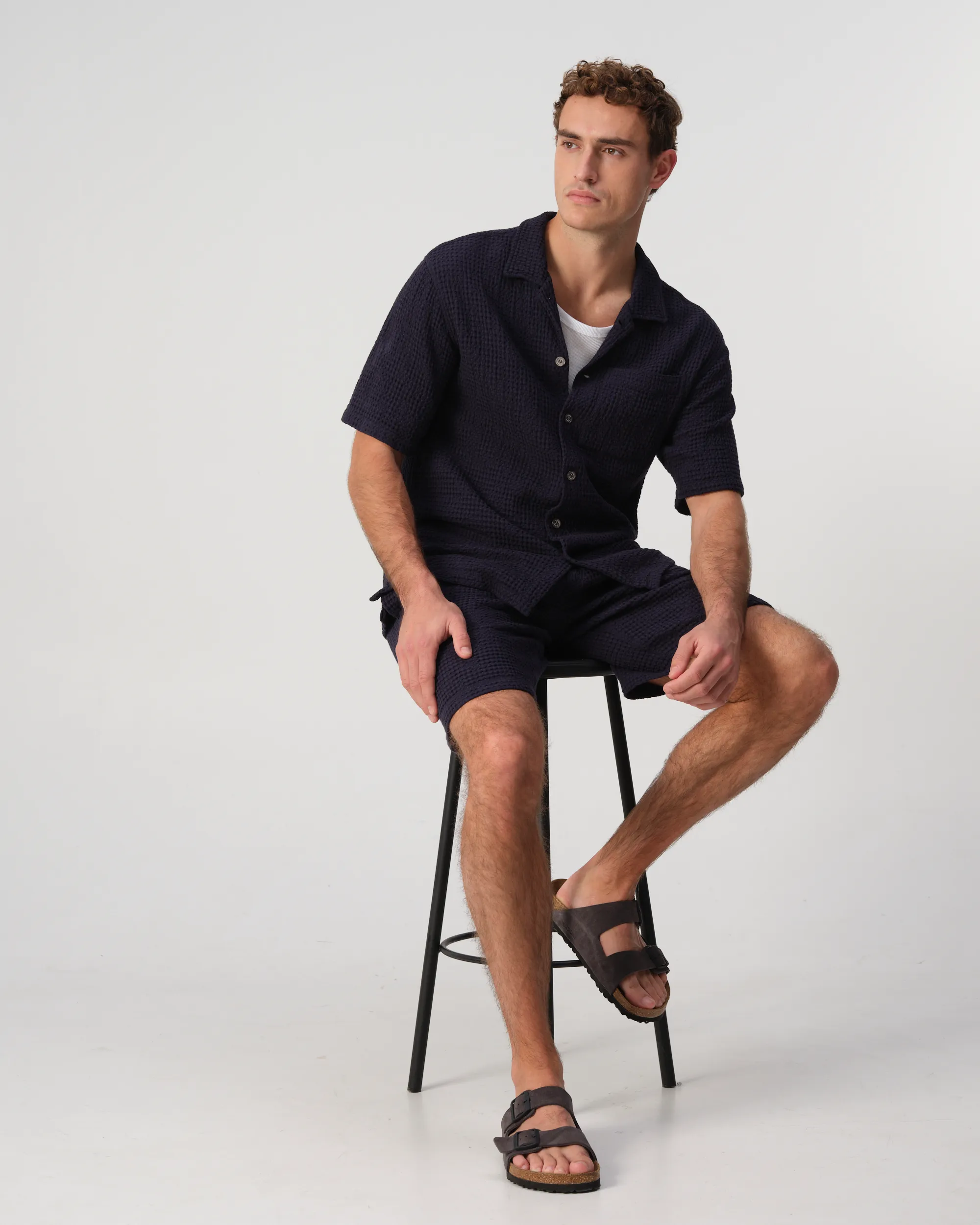 J.C. RAGS Andy Waffle Short  Sky Captain 103523-001-L