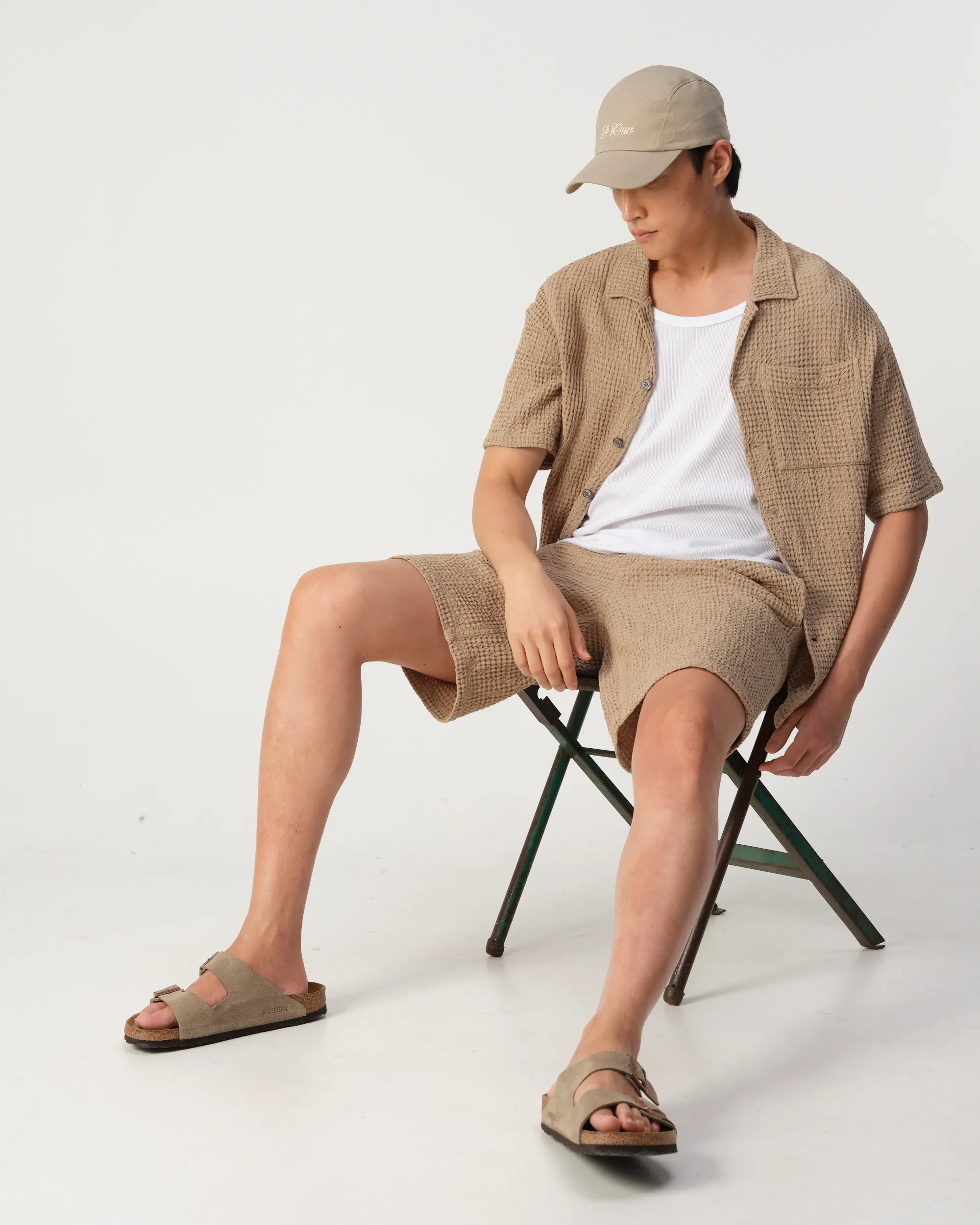 J.C. RAGS Andy Waffle Short  Plaza taupe 103523-003-L