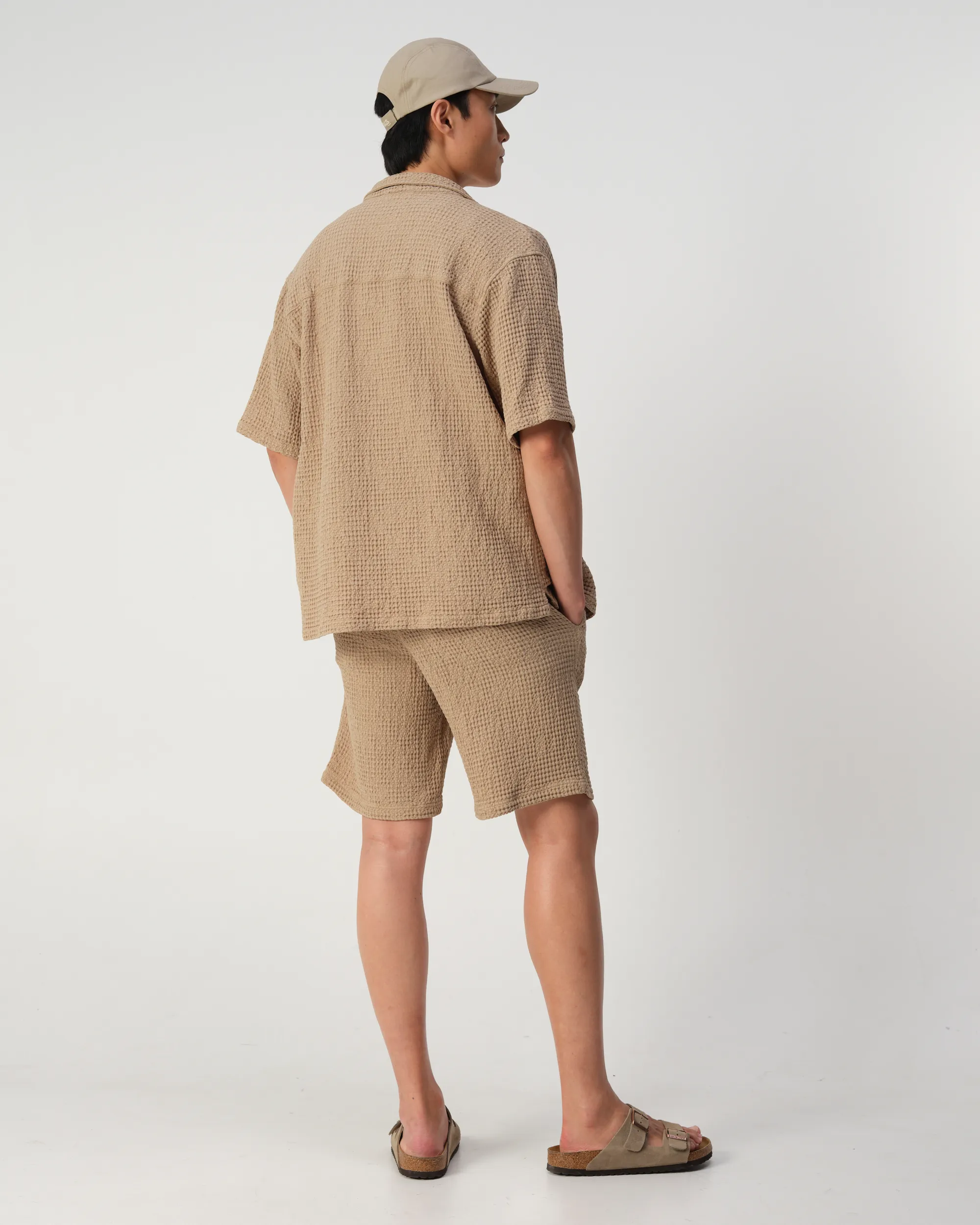 J.C. RAGS Andy Waffle Short  Plaza taupe 103523-003-L