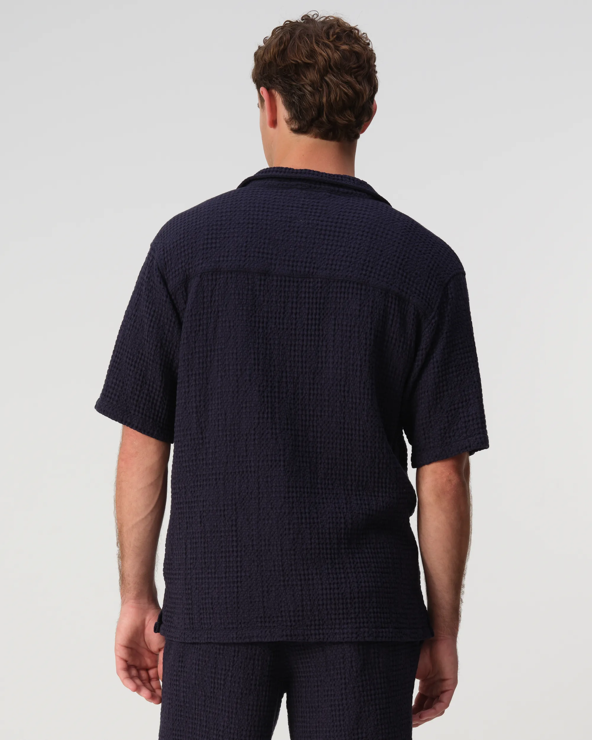 J.C. RAGS Duncan Waffle Casual Overhemd Sky Captain 103524-001-L