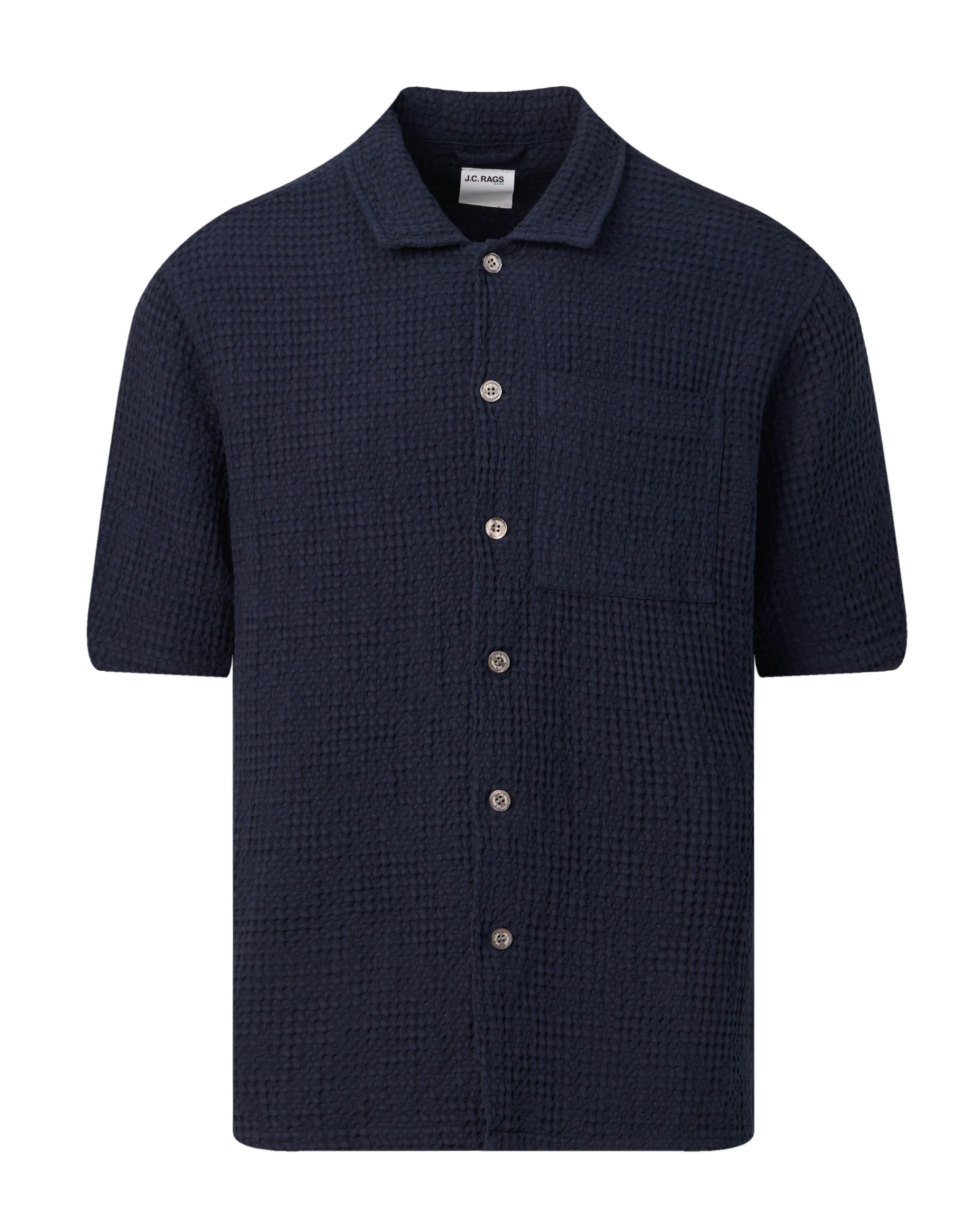 J.C. RAGS Duncan Waffle Casual Overhemd Sky Captain 103524-001-L