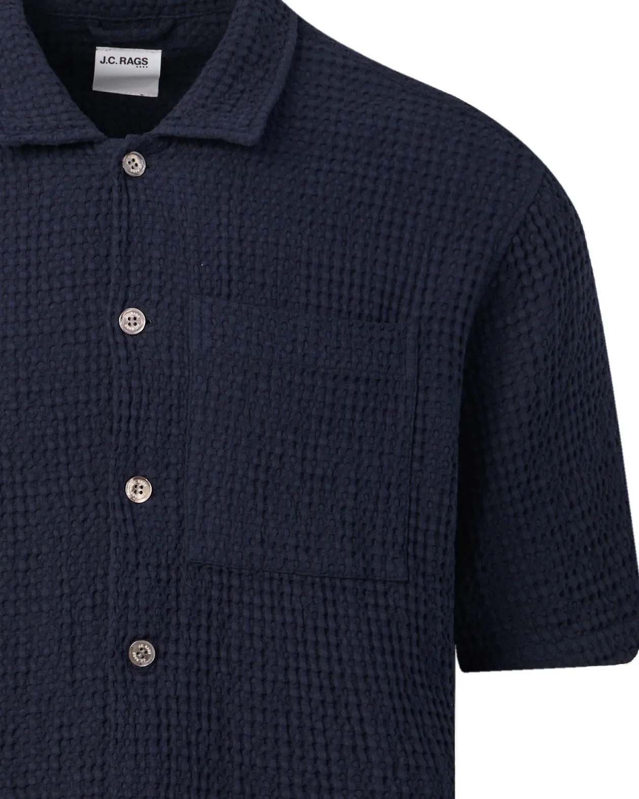 J.C. RAGS Duncan Waffle Casual Overhemd Sky Captain 103524-001-L