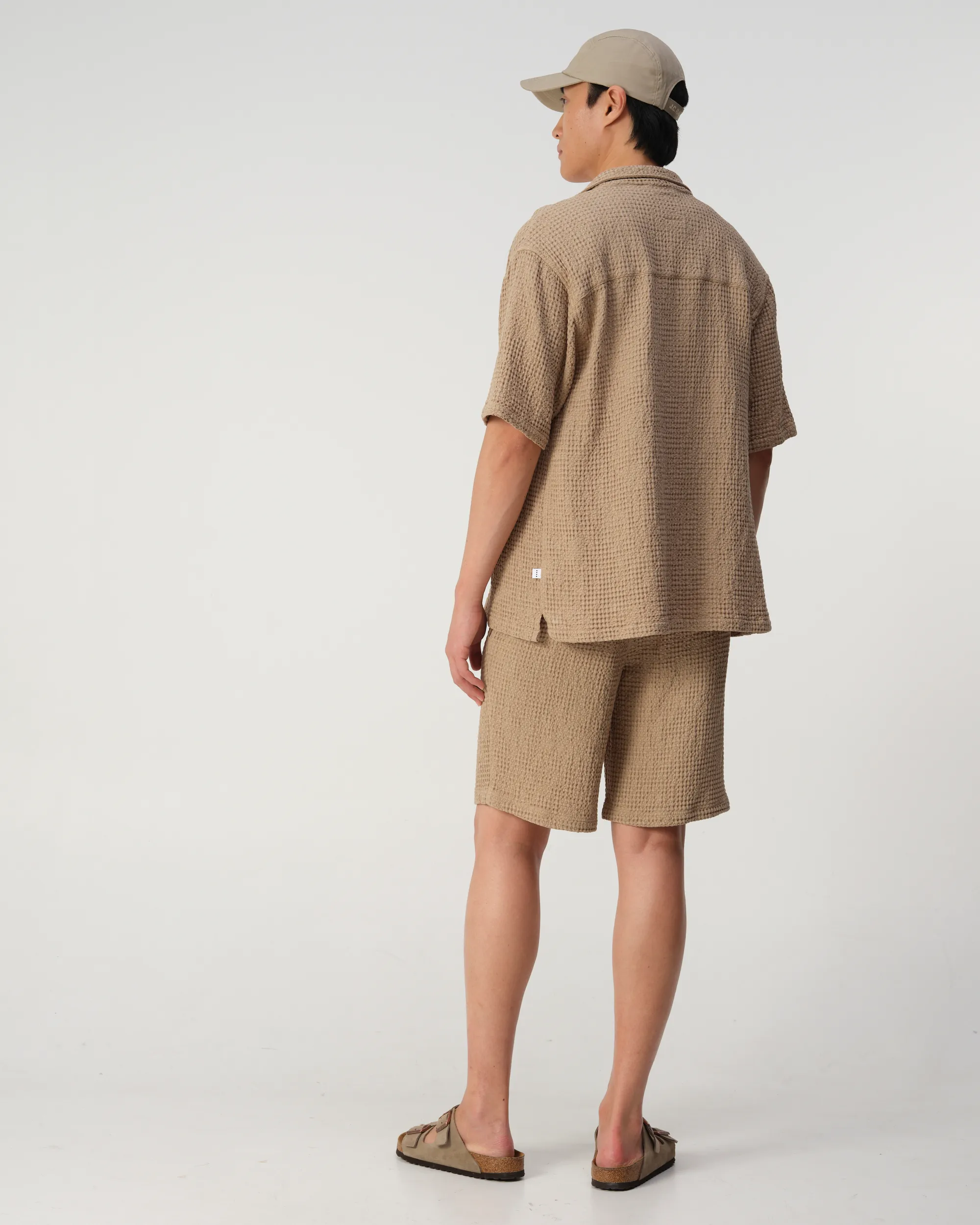 J.C. RAGS Duncan Waffle Casual Overhemd Plaza taupe 103524-003-L