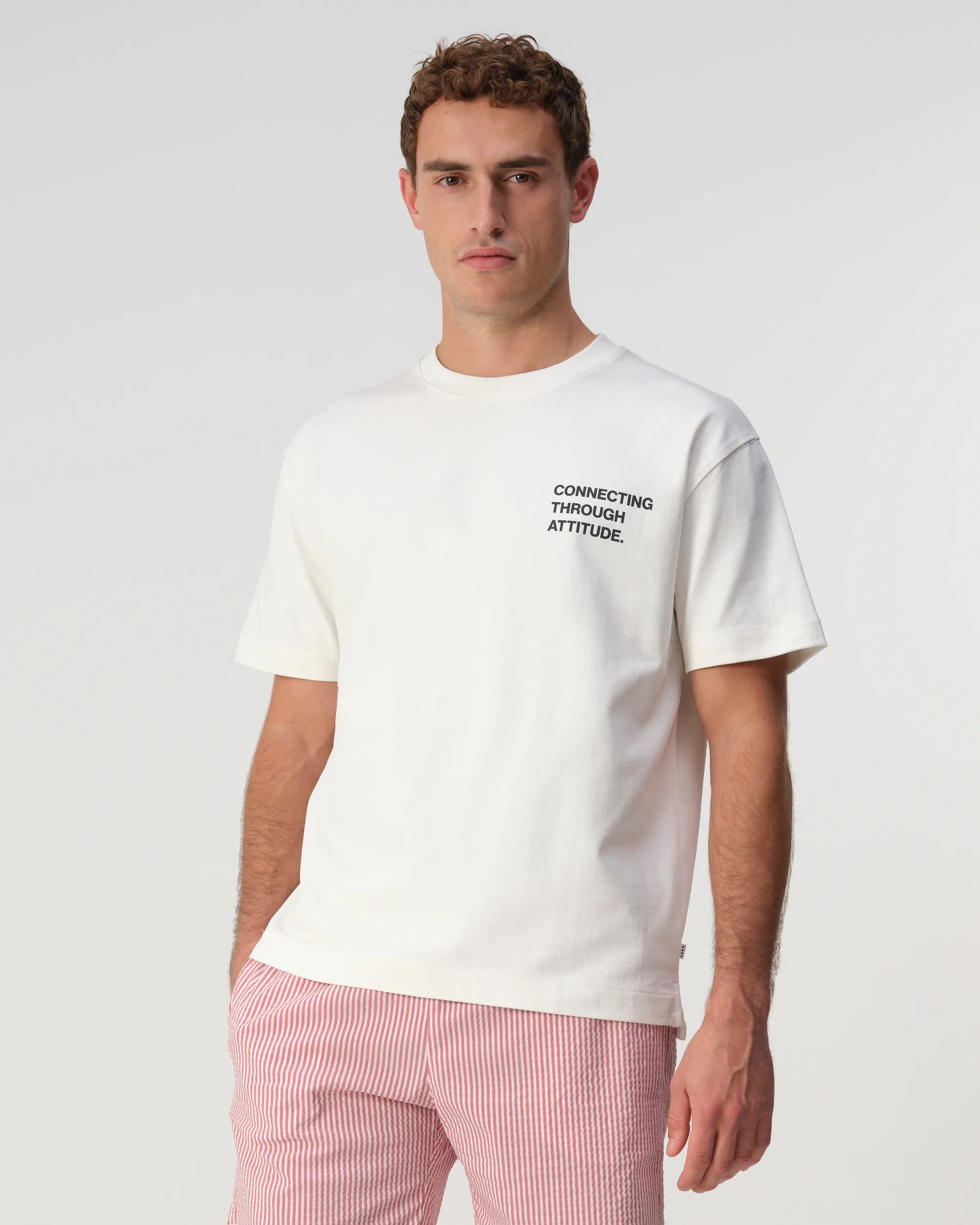 J.C. RAGS Arvin T-shirt Coconut milk 103528-001-L