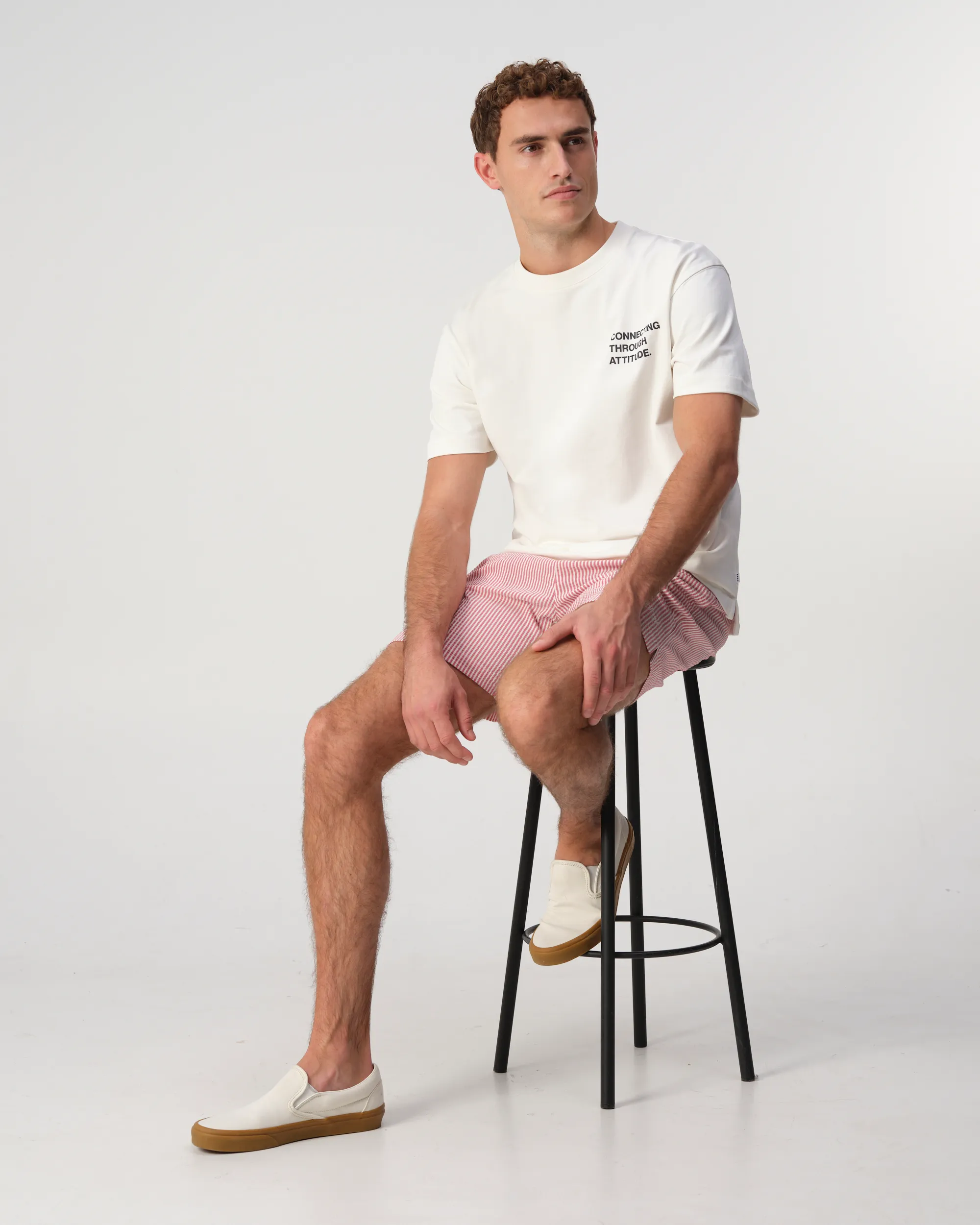 J.C. RAGS Arvin T-shirt Coconut milk 103528-001-L