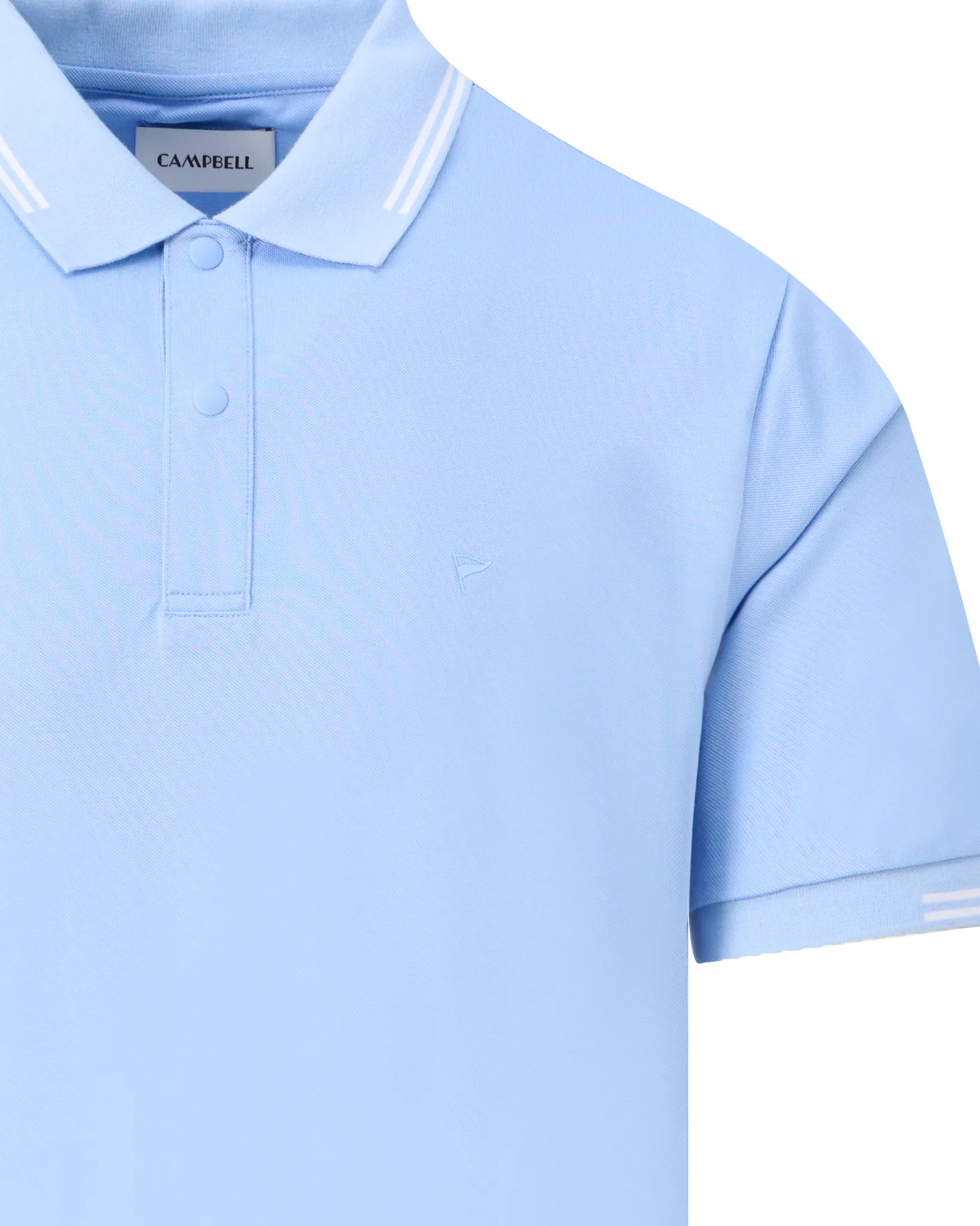 Campbell Gunner Polo Chambray Blue 103545-001-L