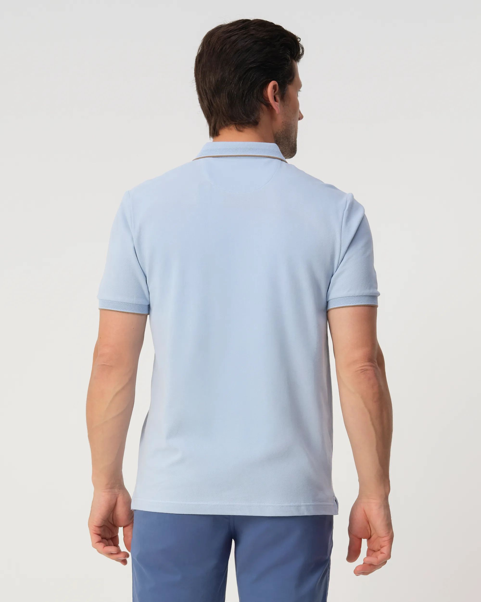 Campbell Jordan Polo Chambray Blue 103546-002-L