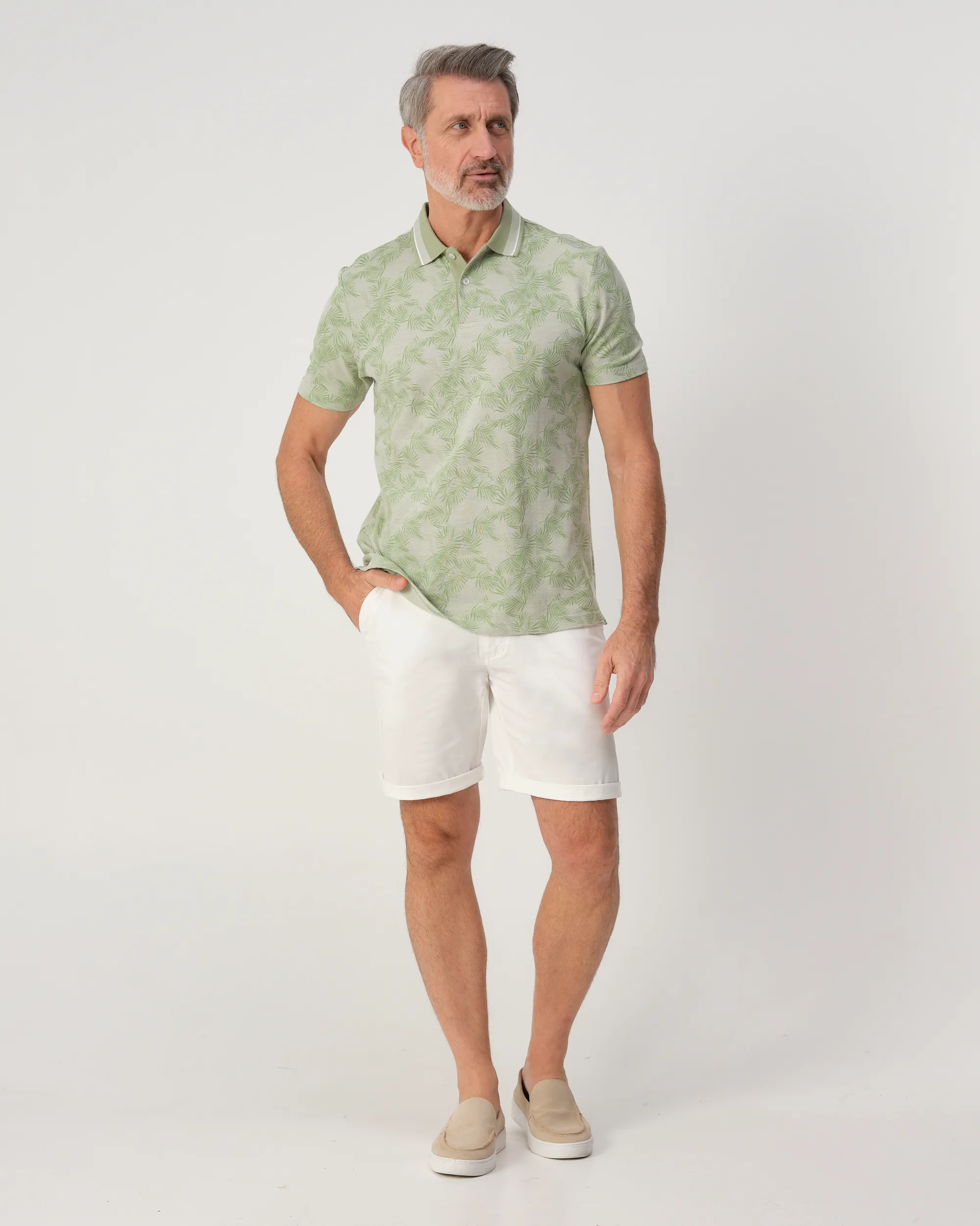 Campbell Stanson Polo Misteltoe green dessin 103547-006-L