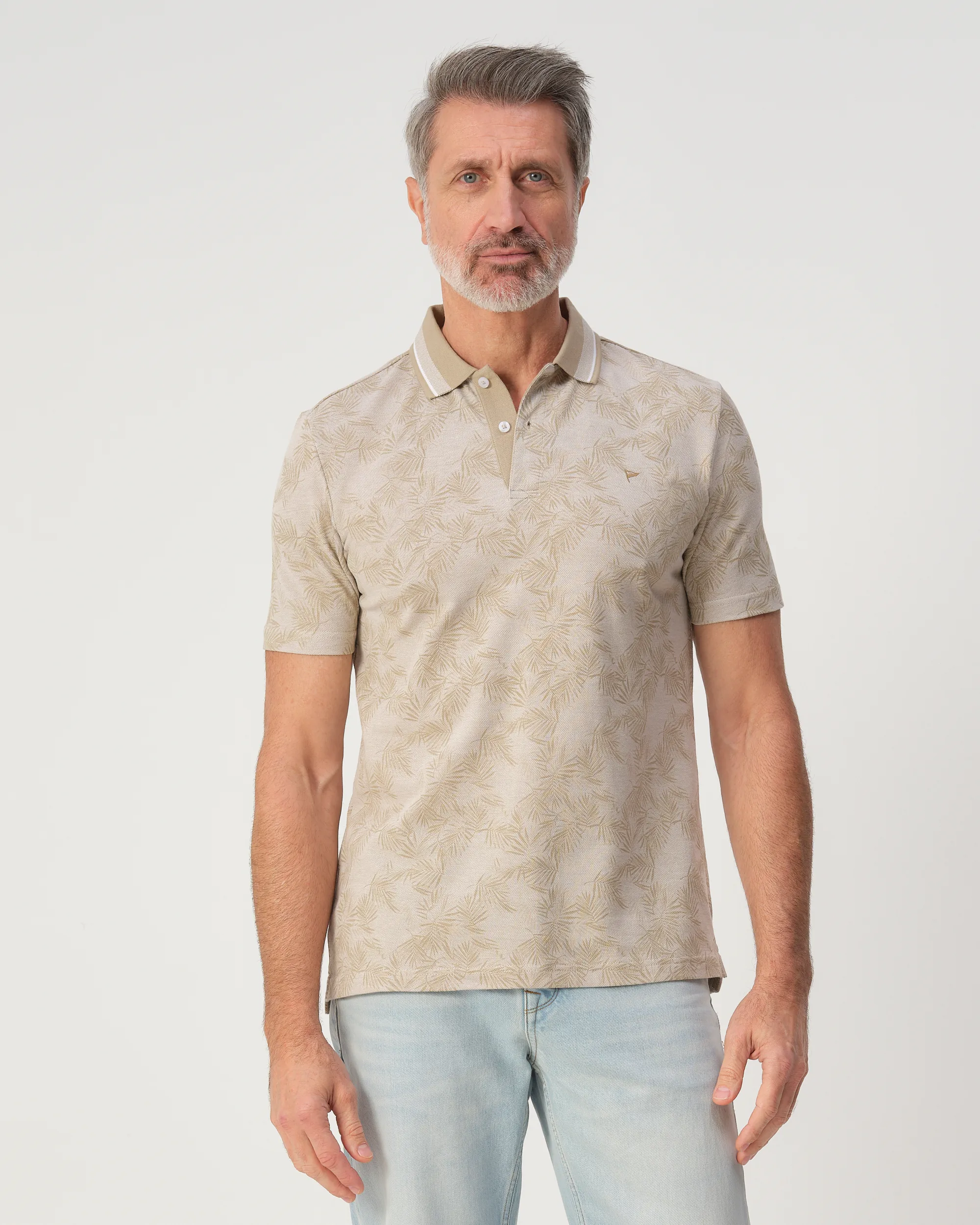 Campbell Stanson Polo Lemon Pepper beige dessin 103547-007-L