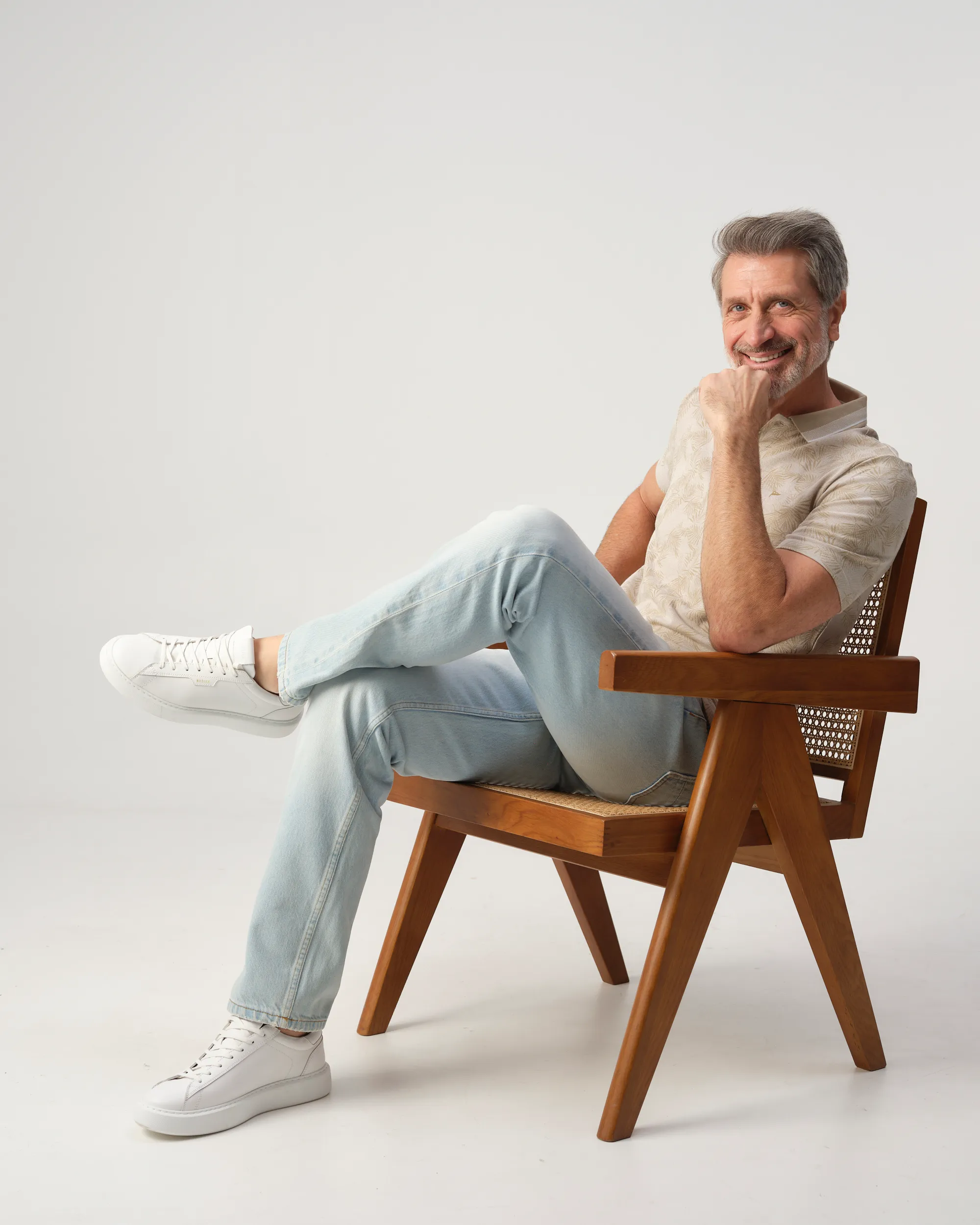 Campbell Stanson Polo Lemon Pepper beige dessin 103547-007-L