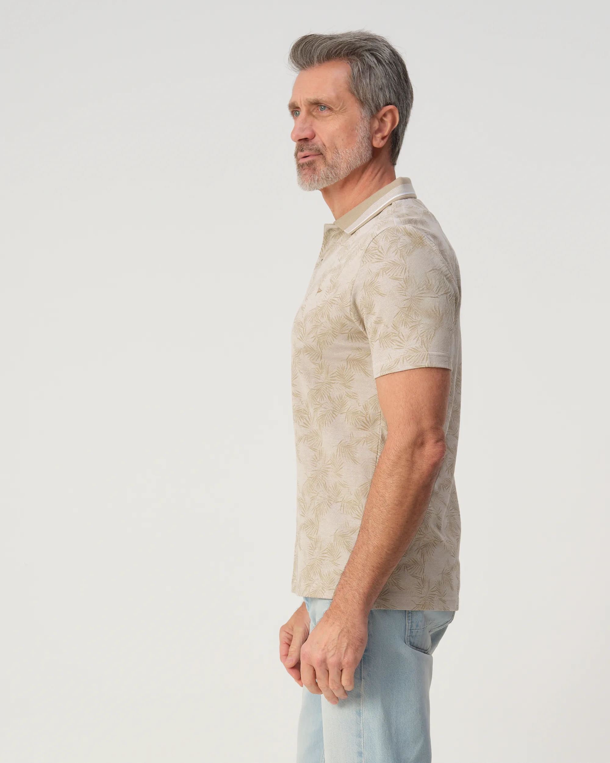 Campbell Stanson Polo Lemon Pepper beige dessin 103547-007-L