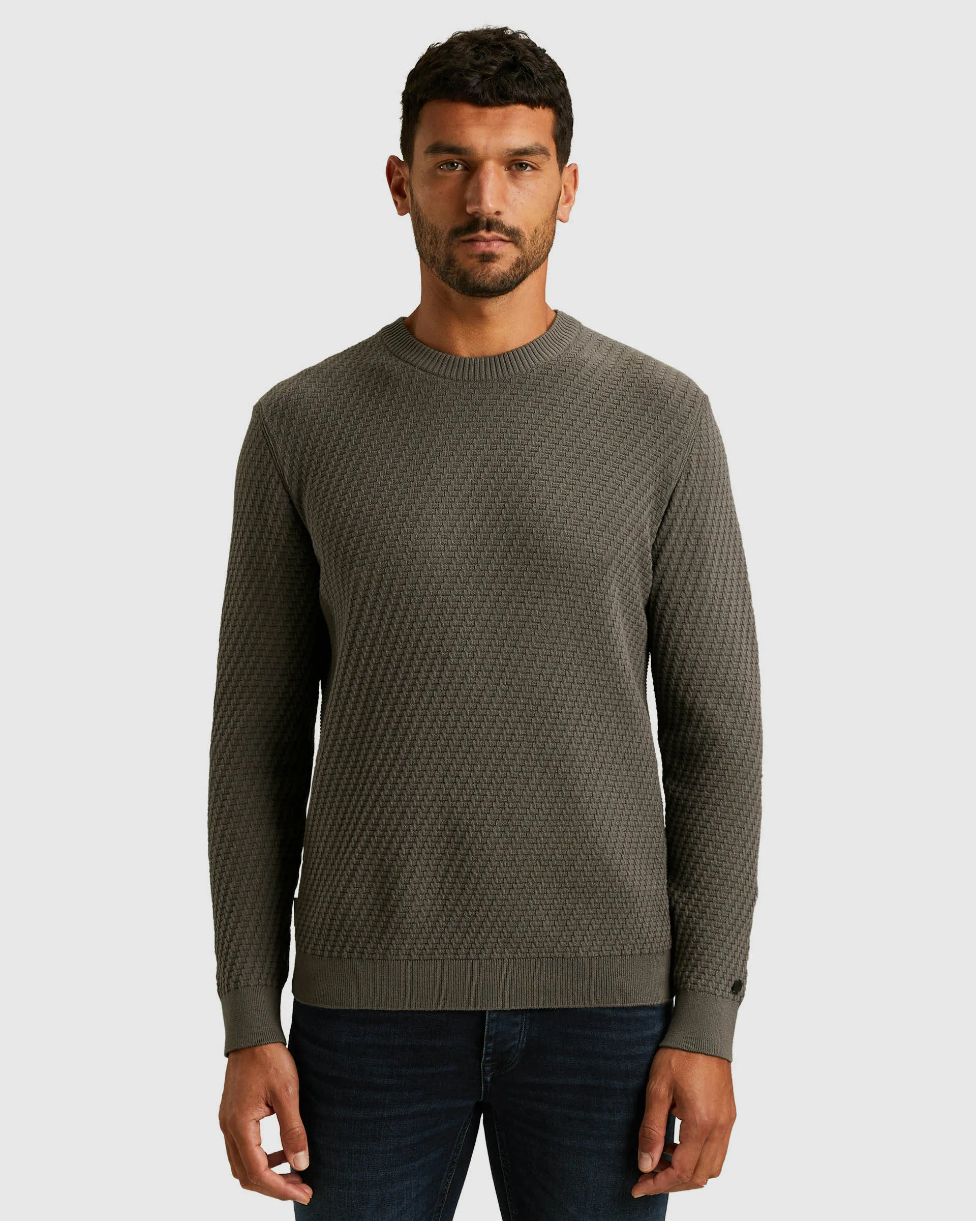 Cast Iron Trui O-hals Grijs 103616-001-L