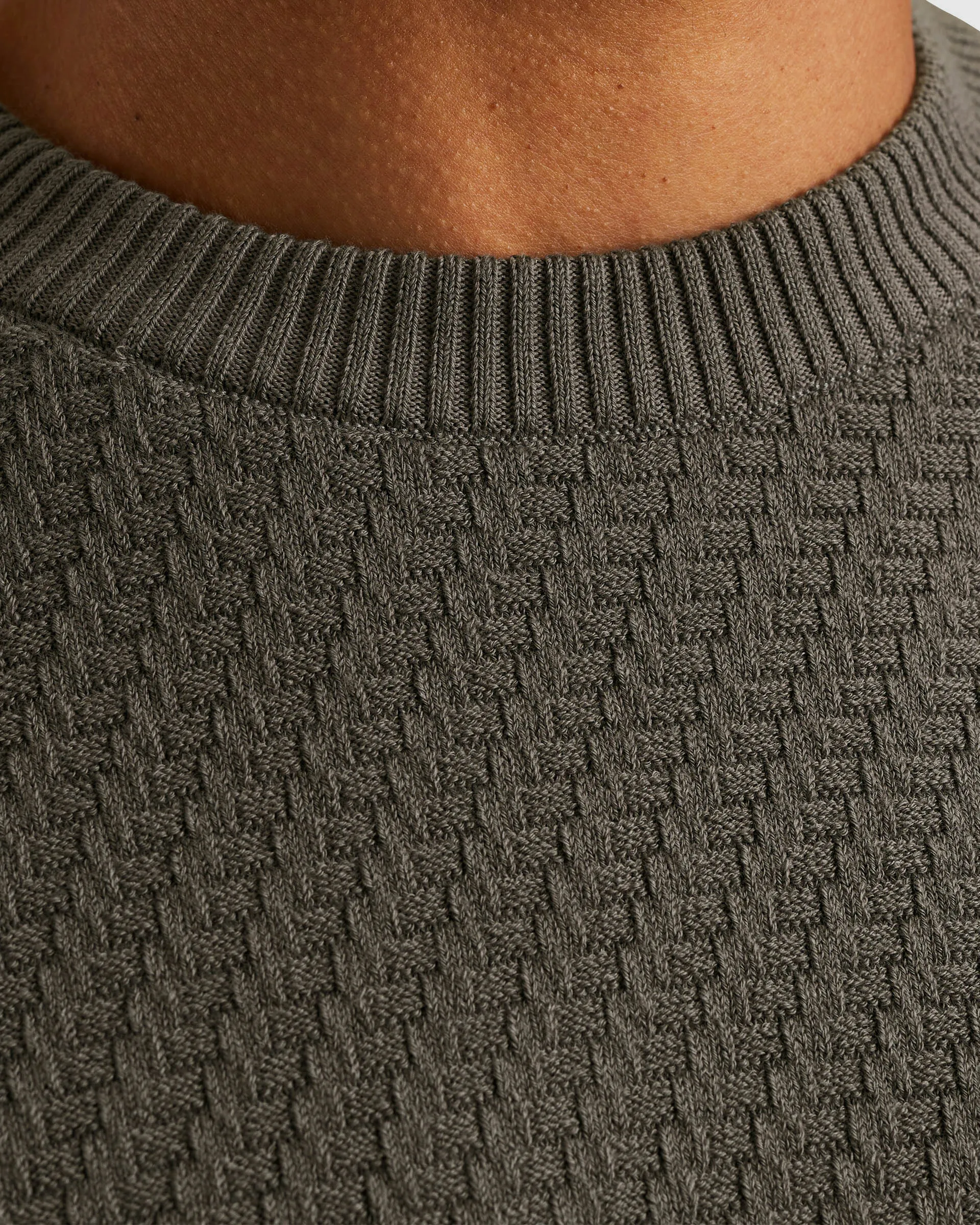 Cast Iron Trui O-hals Grijs 103616-001-L