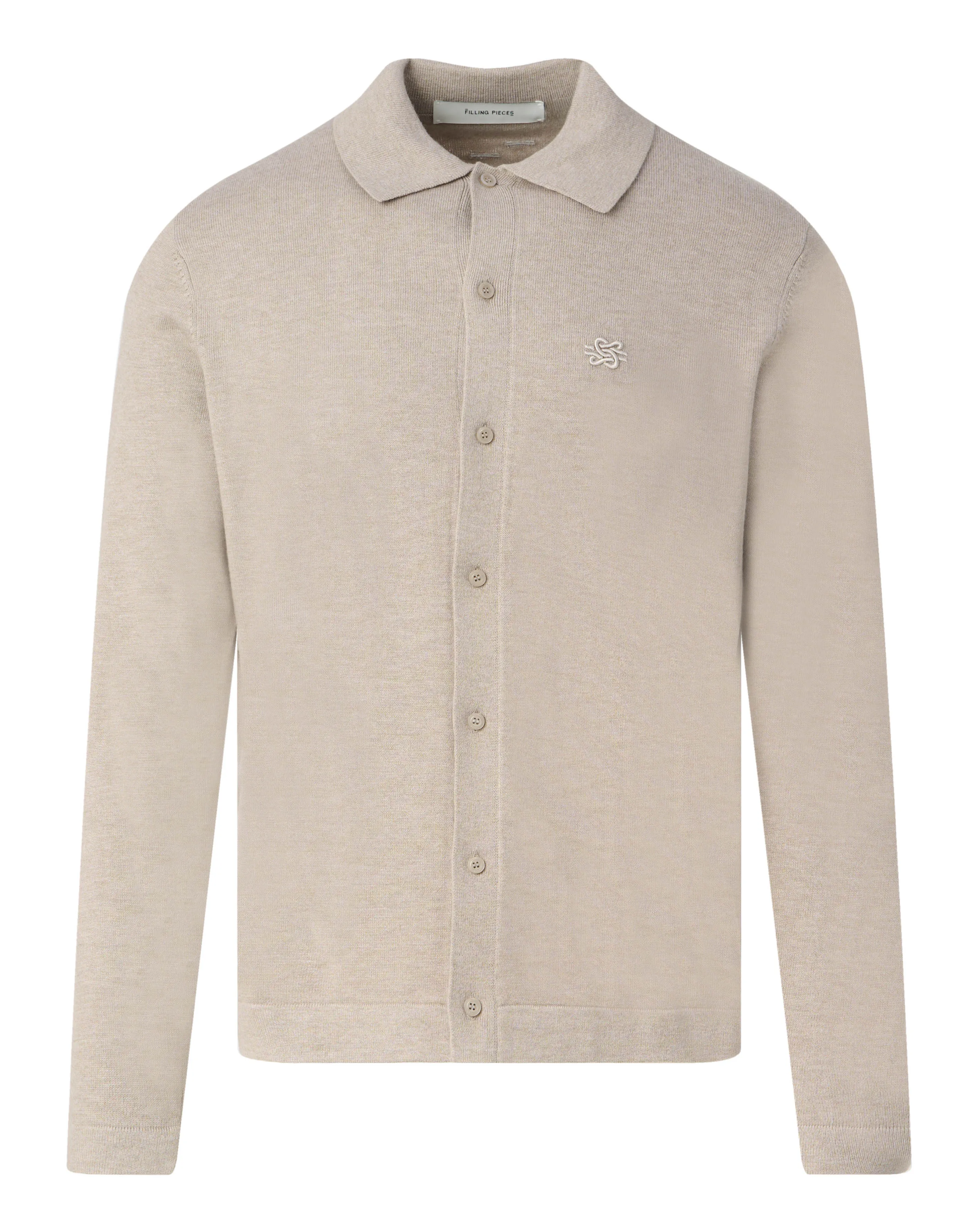 Filling Pieces Casual Overhemd LM Beige 103862-001-M