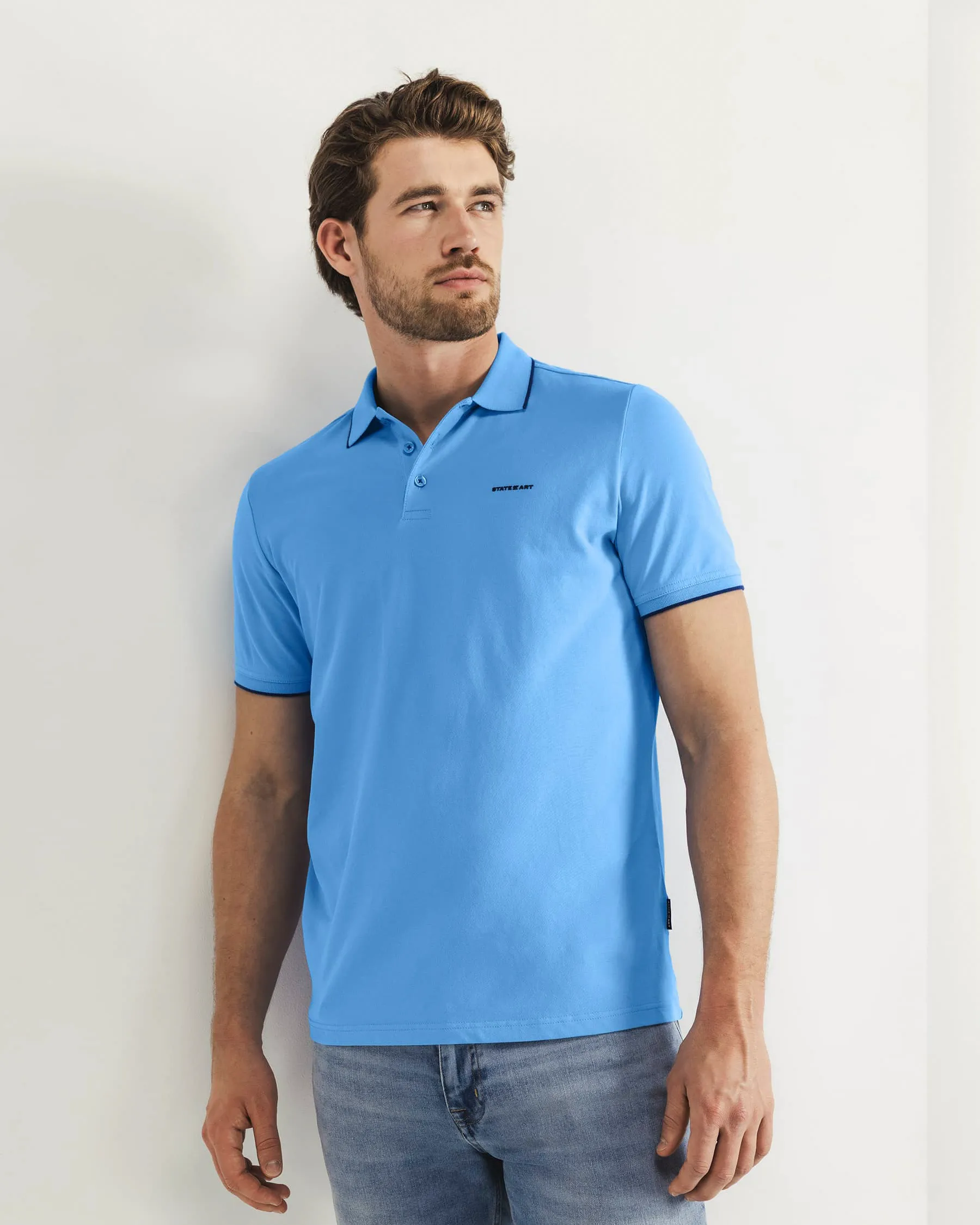 State of Art Polo SS Licht blauw 104366-001-4XL