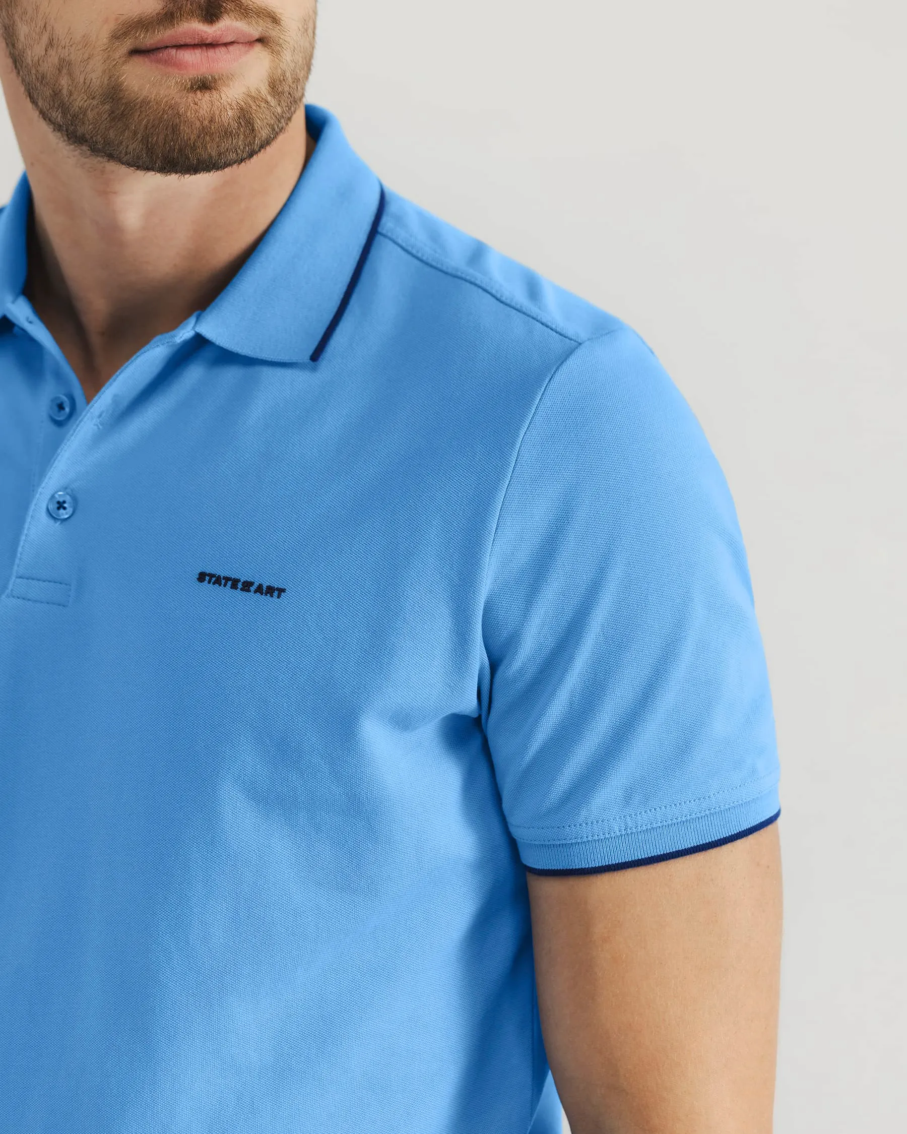 State of Art Polo SS Licht blauw 104366-001-4XL