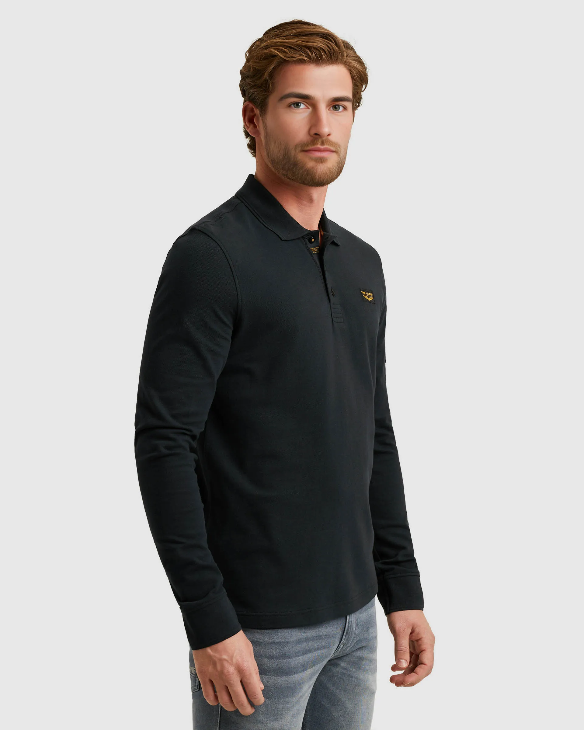 PME Legend Polo Lange mouw Blauw 105979-001-L