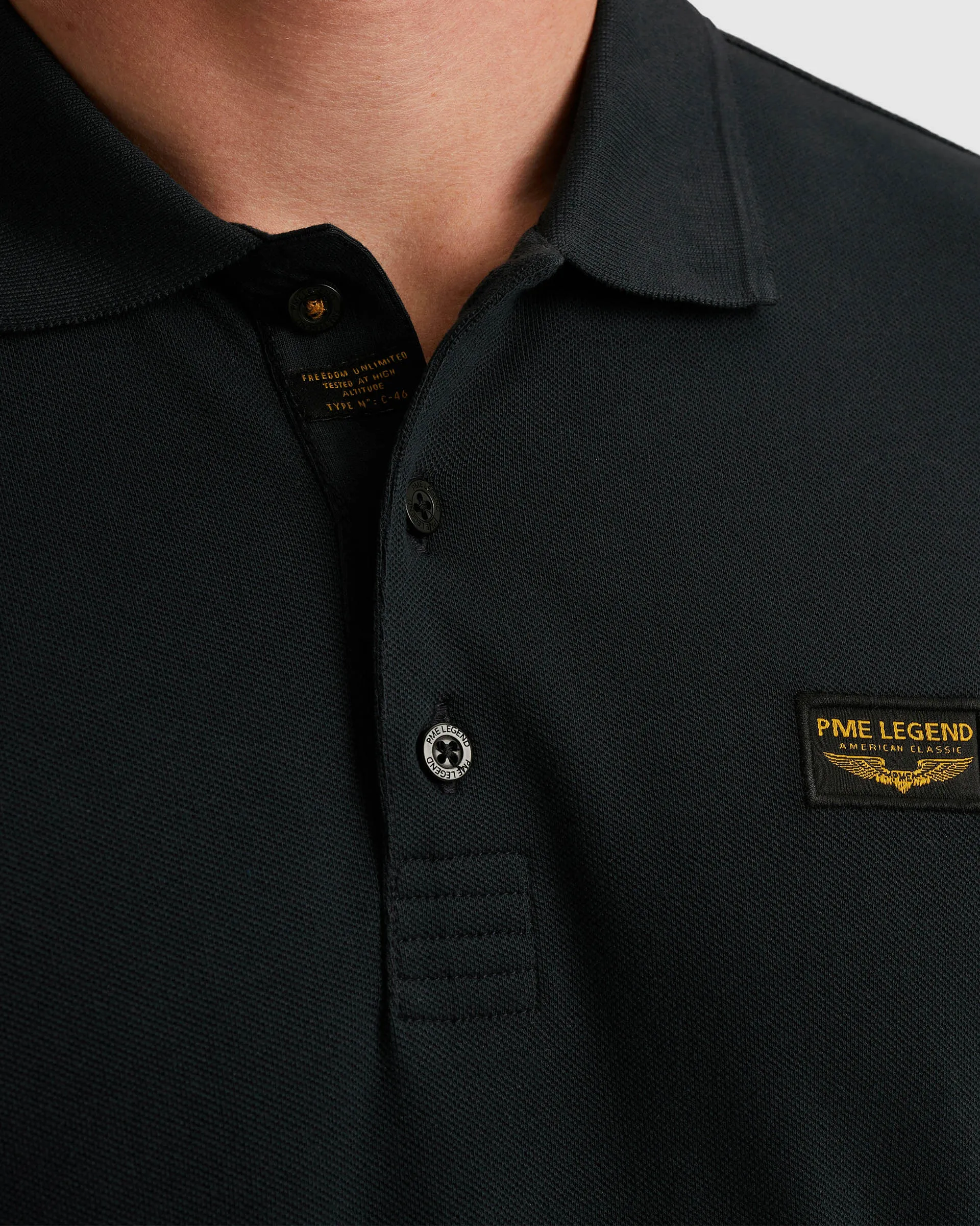 PME Legend Polo Lange mouw Blauw 105979-001-L