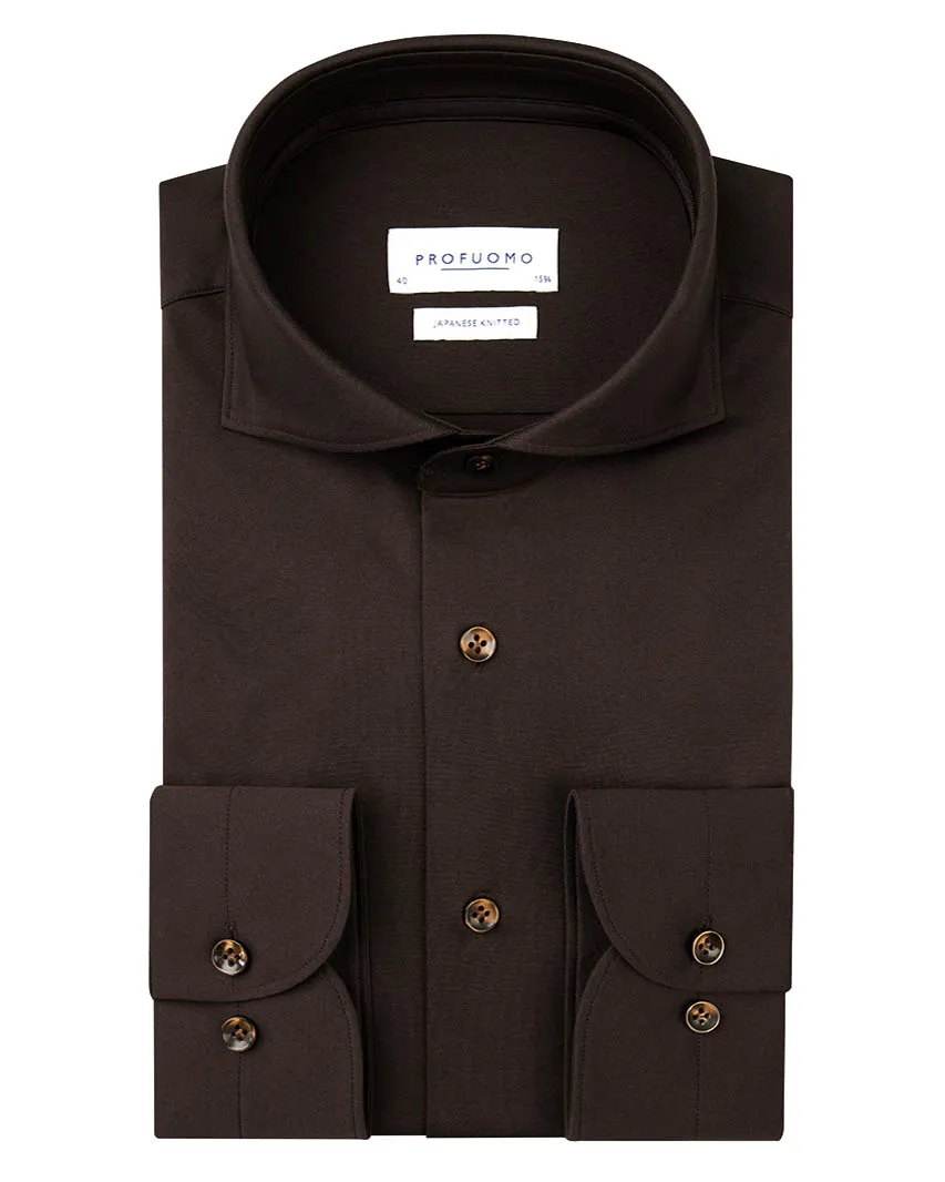 Profuomo Overhemd LM Bruin 106120-001-38