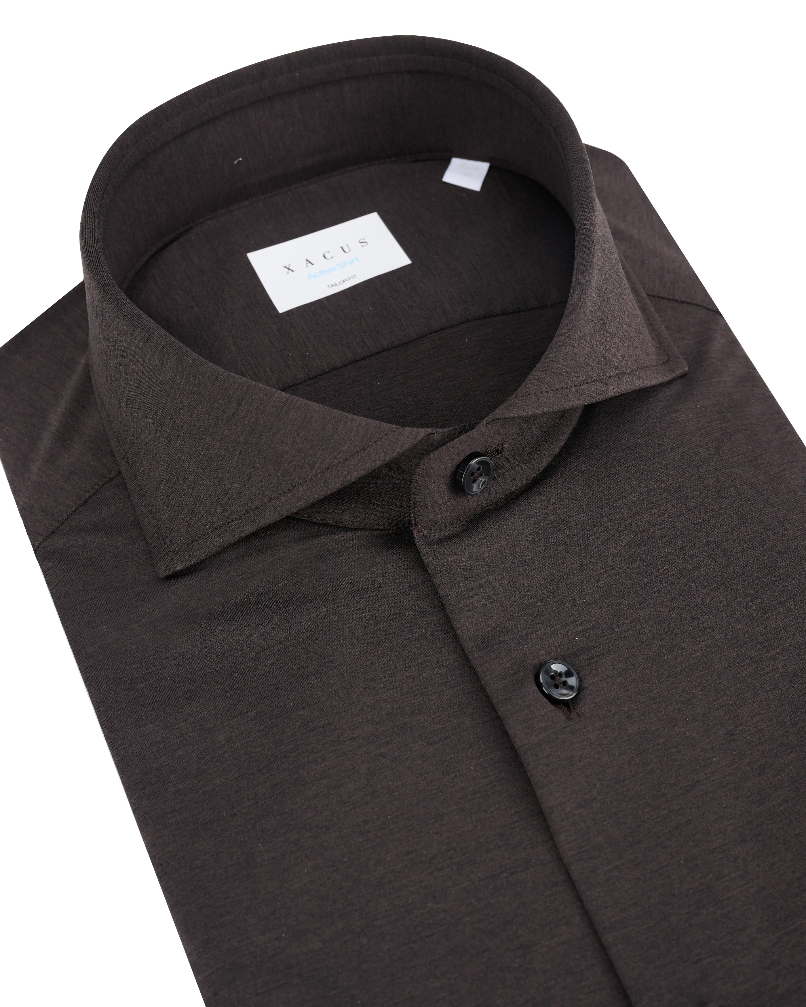 Xacus Overhemd LM Bruin 106405-001-38